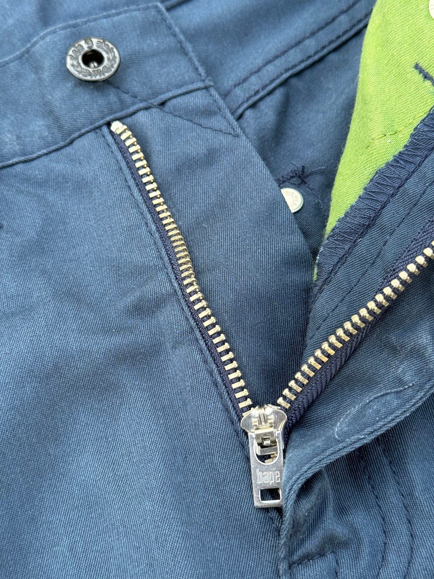BAPE “Ape Shall Never Kill Ape” Navy Work Pants (Made in Japan, 2000s)