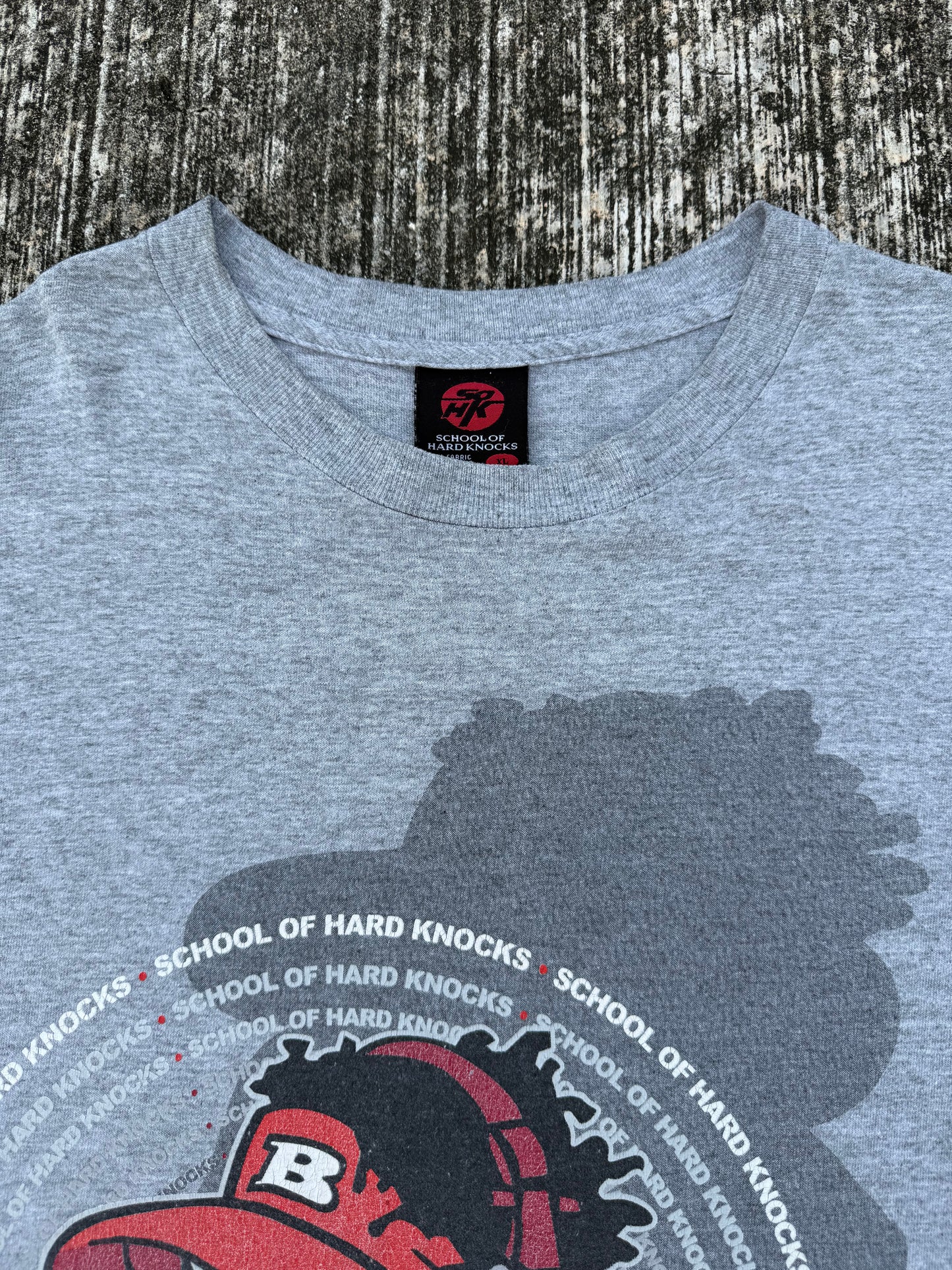 School of Hard Knocks DJ Turntable Tee (2000s Streetwear Hip-Hop)