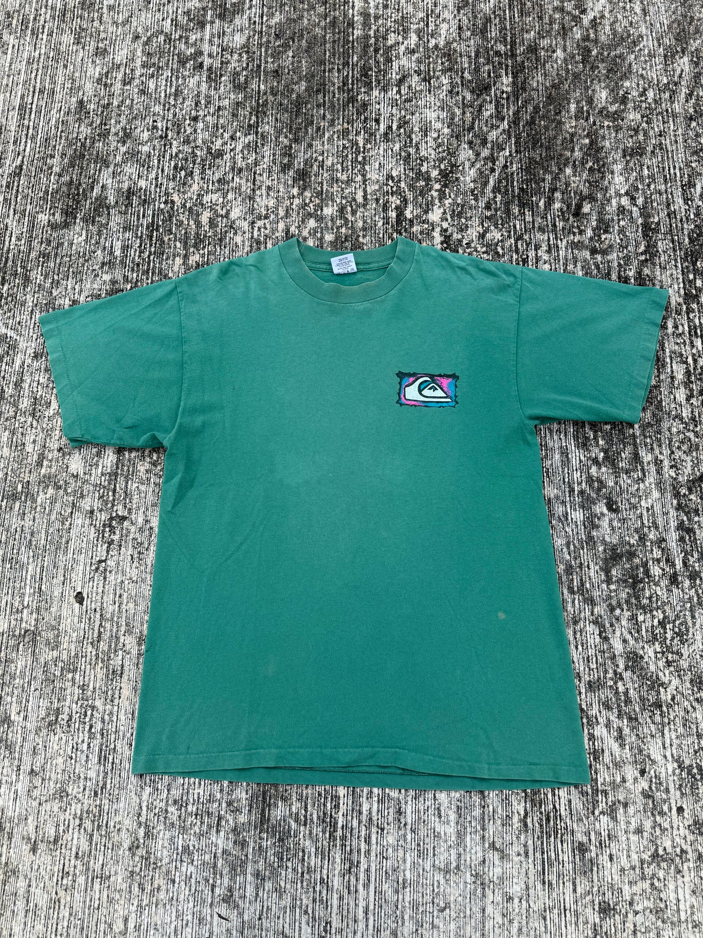 Vintage 1990s Quiksilver Internationale Neon Logo Graphic Tee