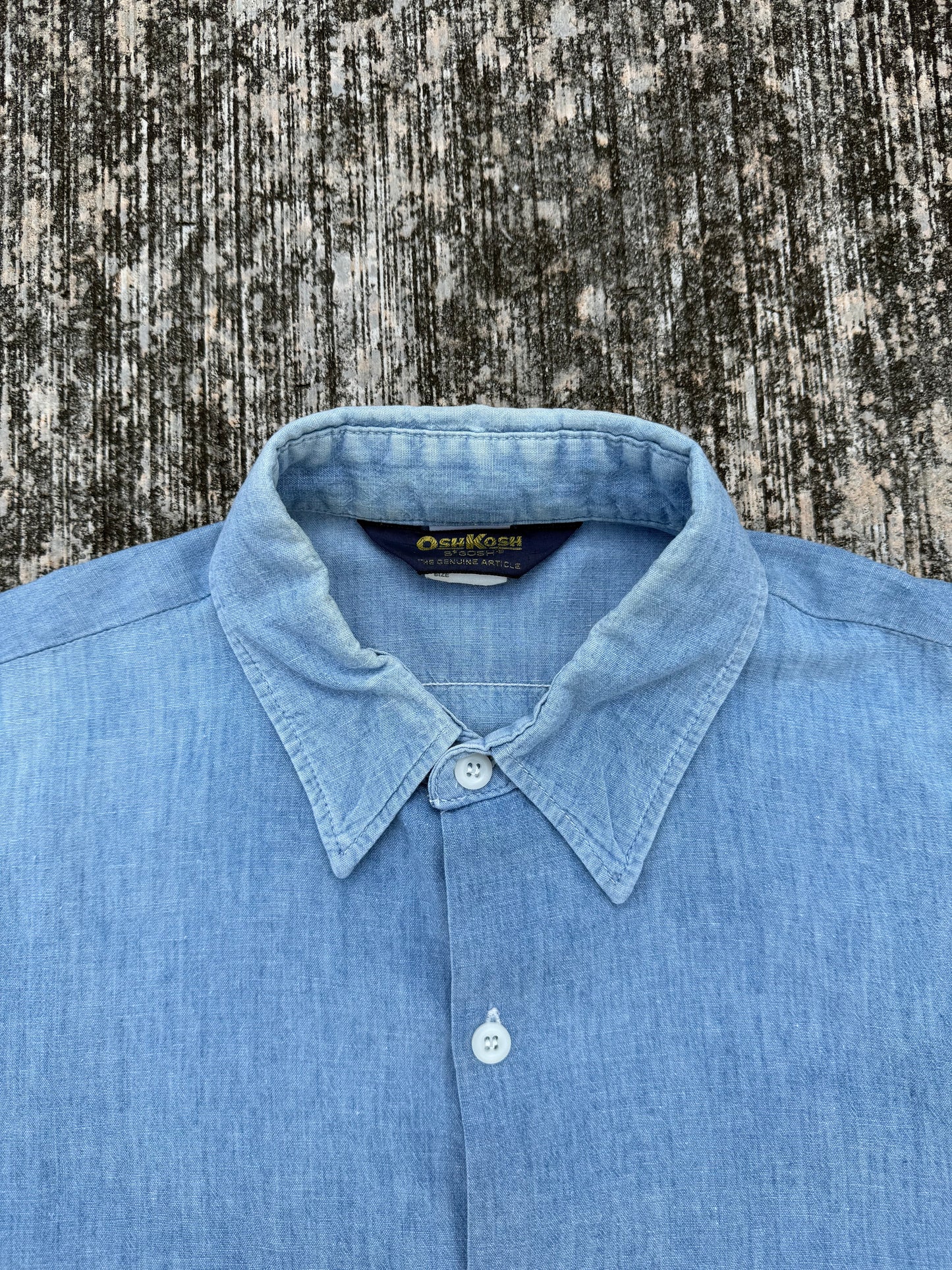 Vintage 1970s-80s OshKosh B’gosh Made in USA Chambray Work Shirt