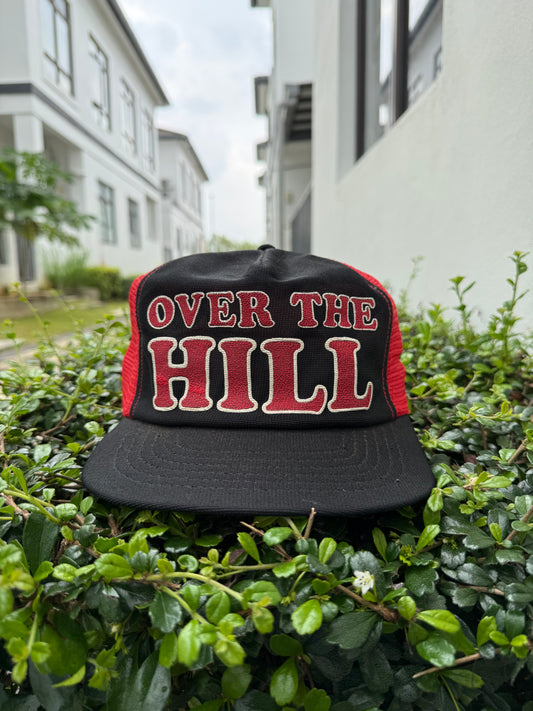 Vintage 1980s “Over The Hill” Trucker Hat Made In Usa