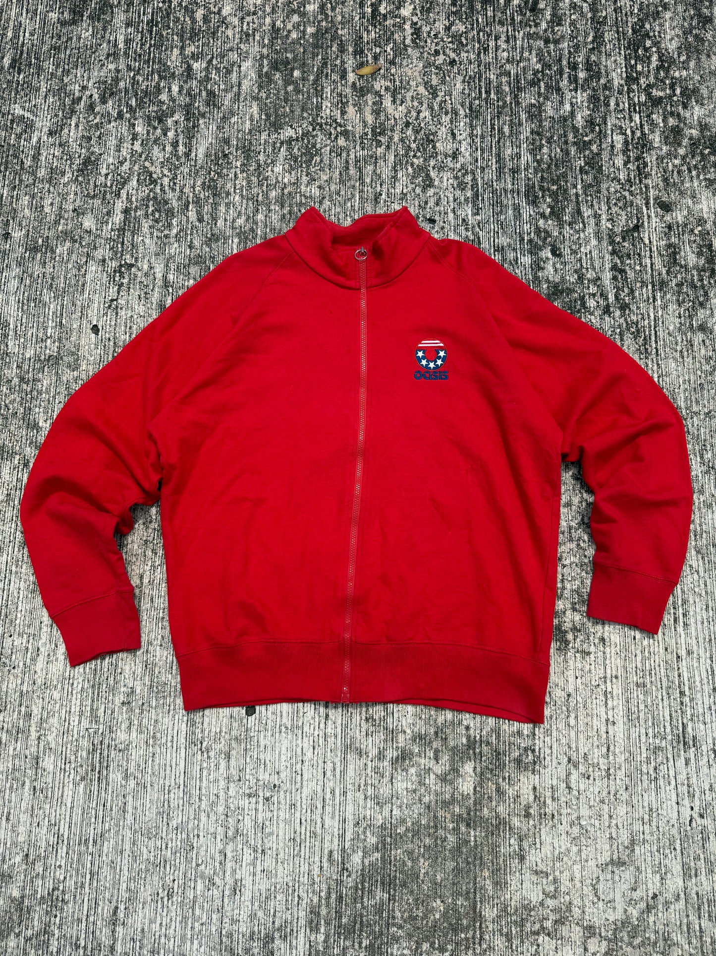 Vintage Oasis Band Retro Zip Track Jacket