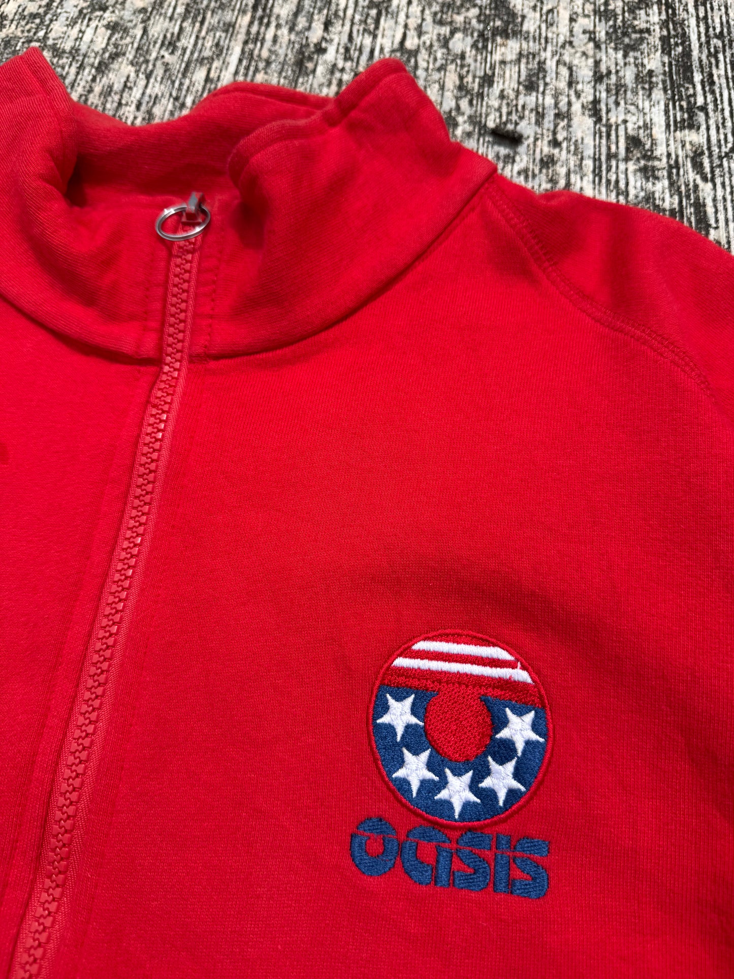 Vintage Oasis Band Retro Zip Track Jacket