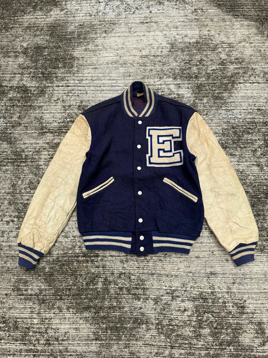 Vintage 1950s Butwin “E” Varsity Wool Jacket Made In Usa