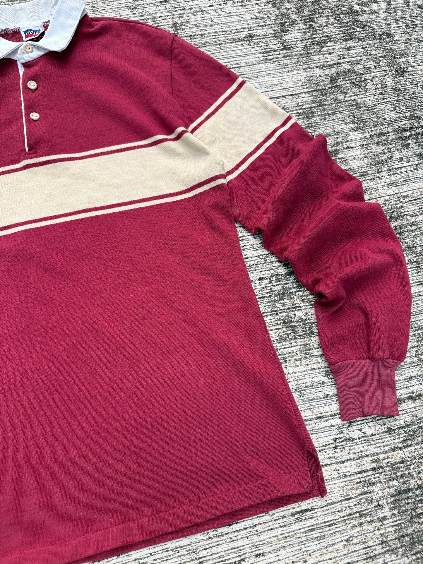 Vintage 1980s-90s Levi’s Rugby Shirt Two-Tone Stripe