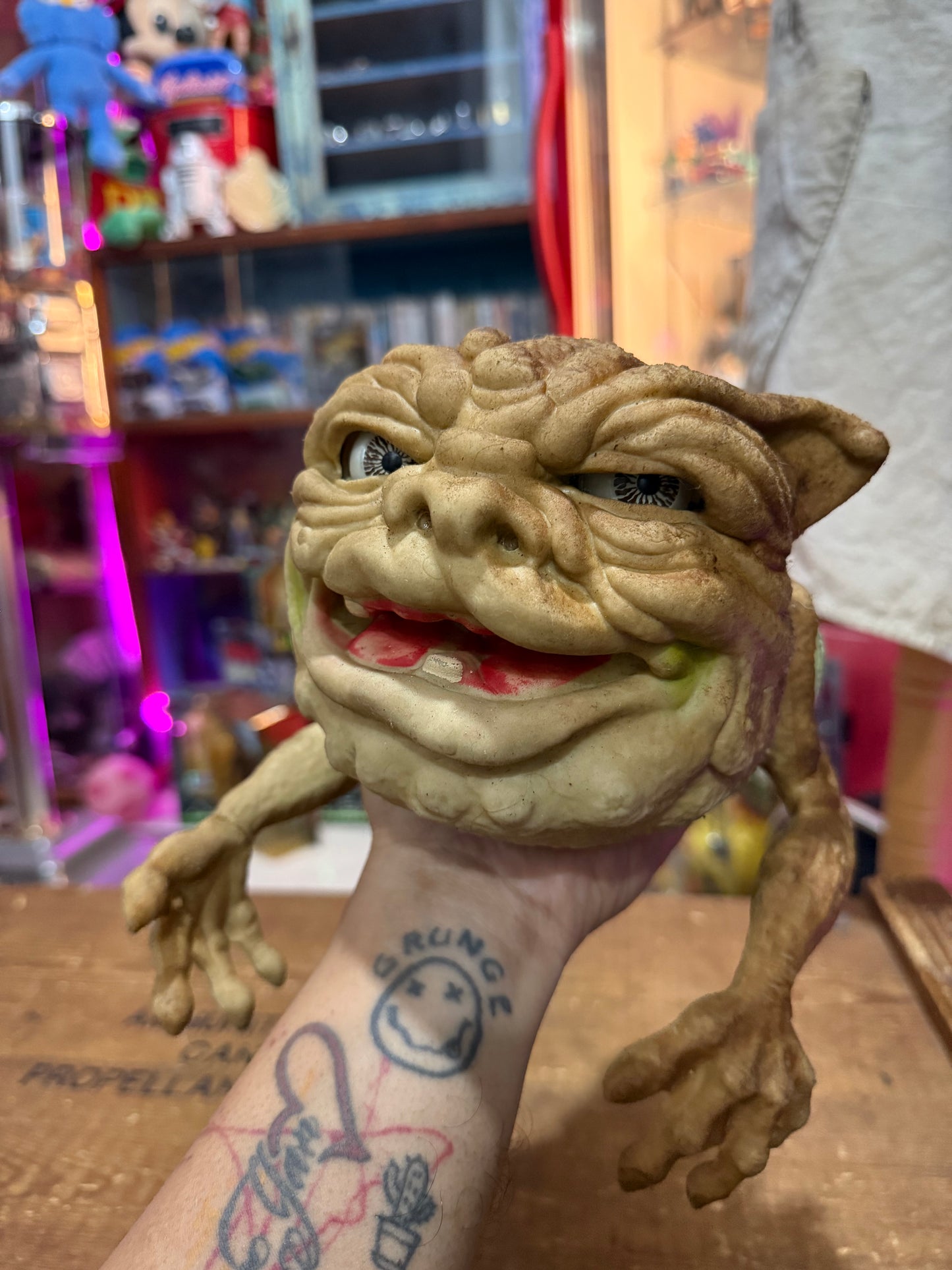 Vintage 1987 Boglins Drool Rubber Hand Puppet Seven Towns Ltd Original 80s Toy