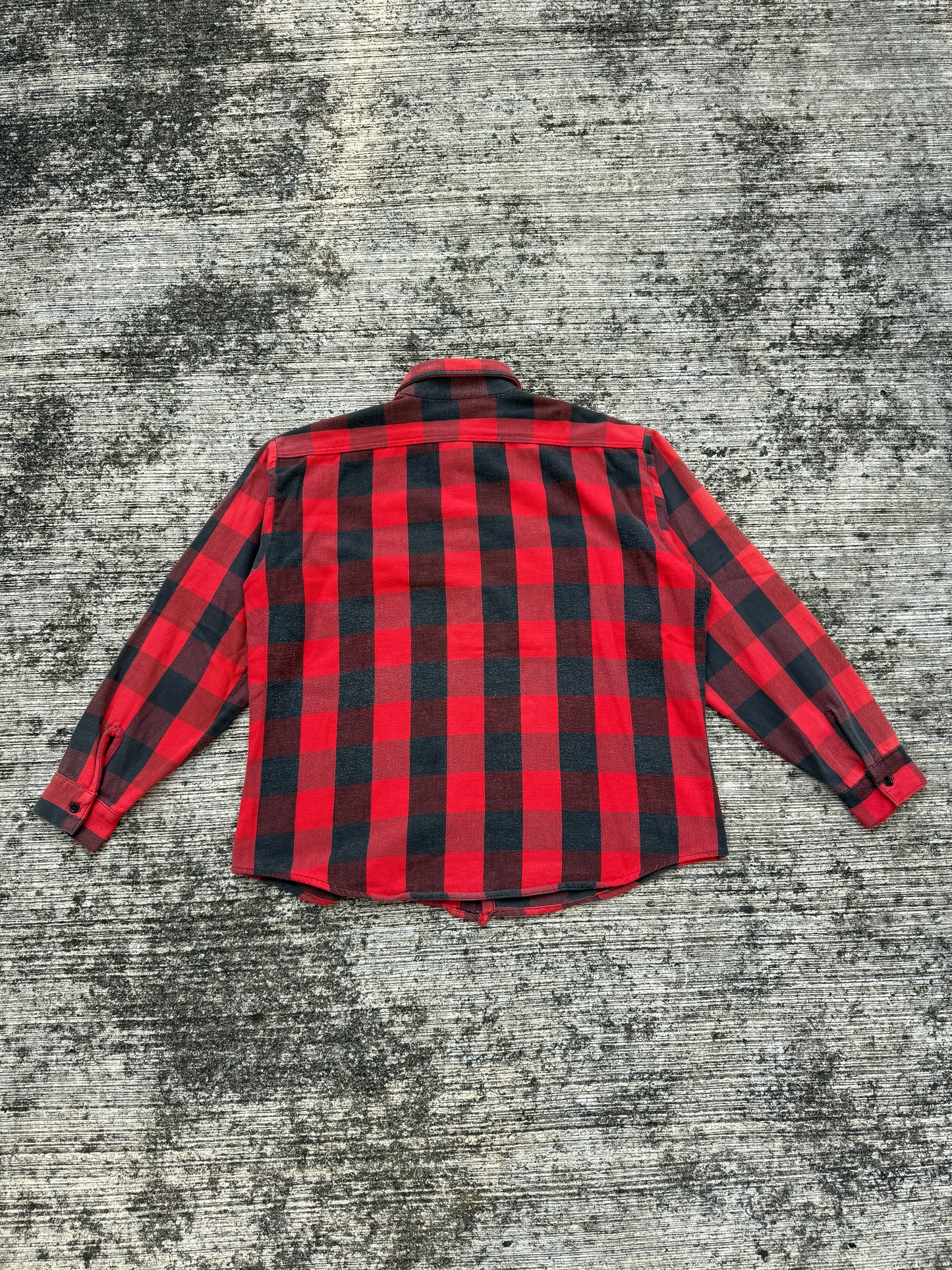 Vintage 1980s Five Brother Buffalo Plaid Flannel Shirt