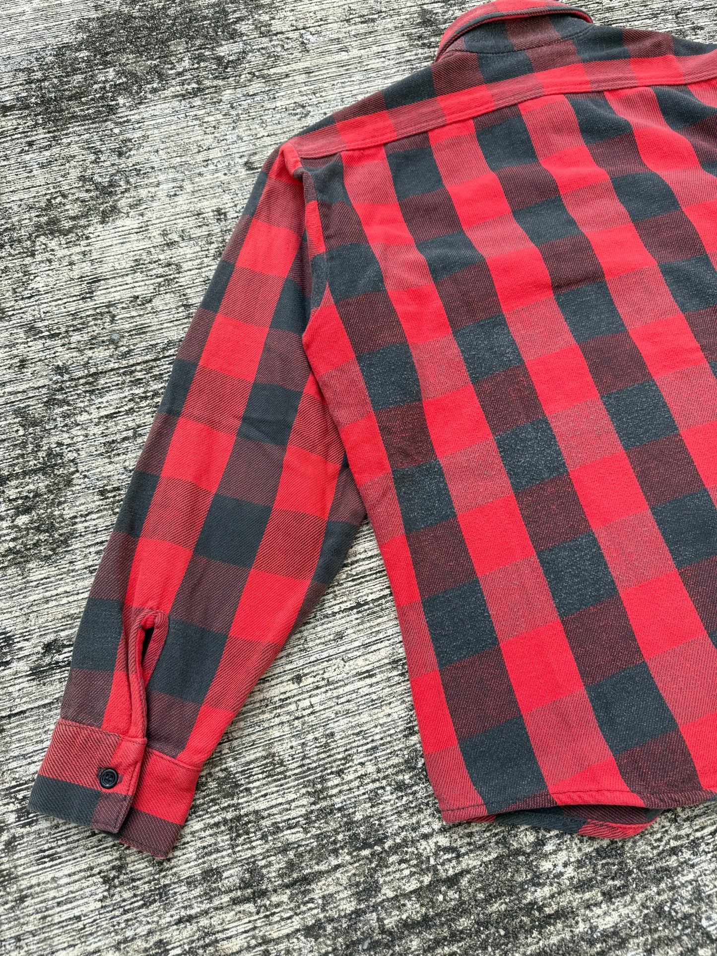 Vintage 1980s Five Brother Buffalo Plaid Flannel Shirt