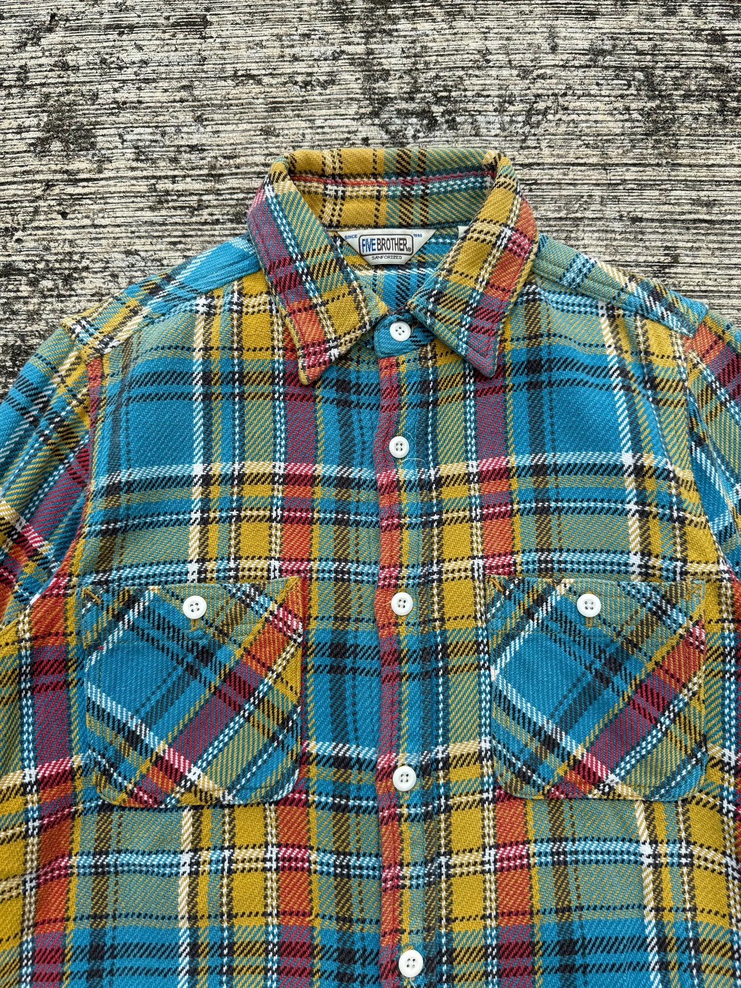 Vintage 1970s Five Brother Union Made Flannel Shirt