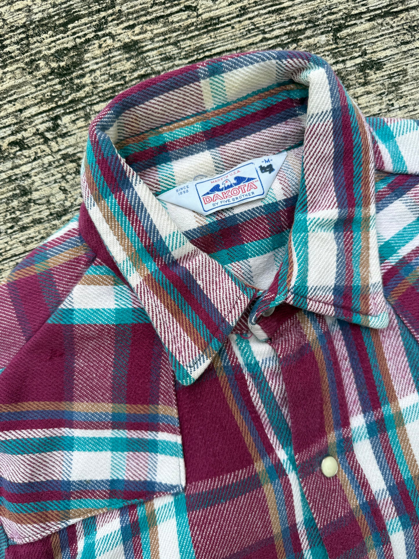 Vintage 1980s Dakota by Five Brother Western Flannel Shirt