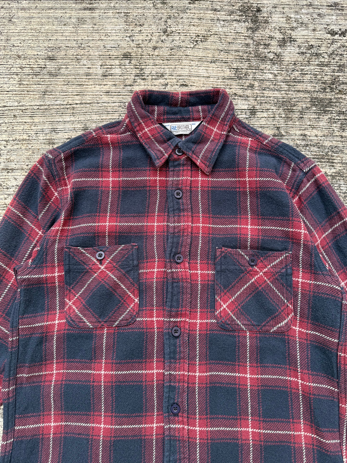 Vintage 1970s Five Brother Sanforized Flannel Shirt