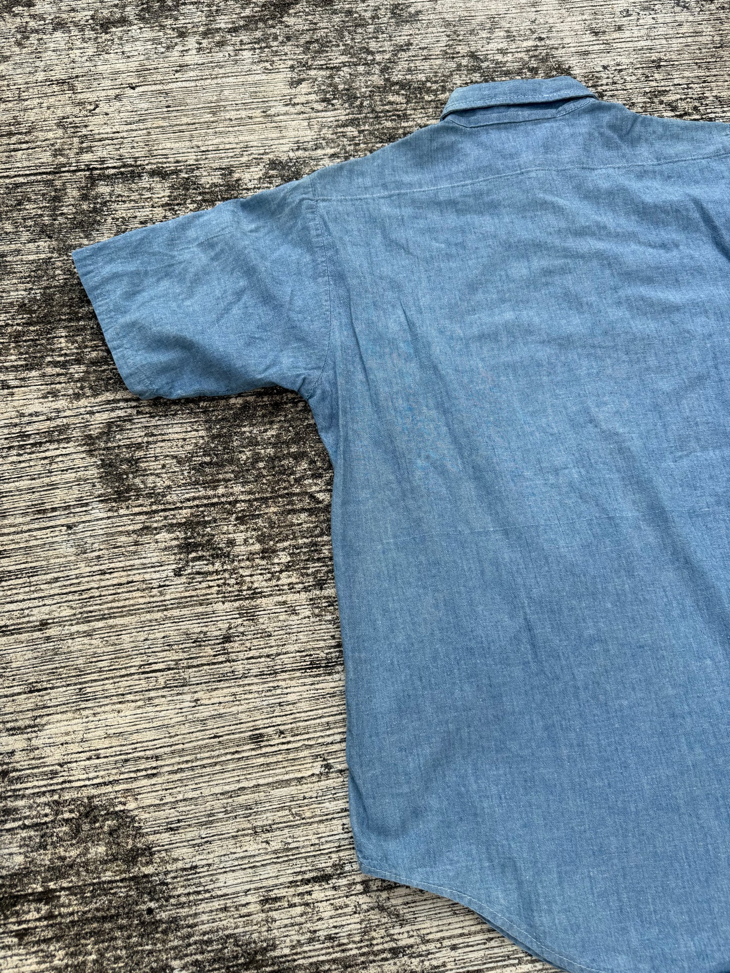 Vintage 1980s Five Brother Chambray Work Shirt
