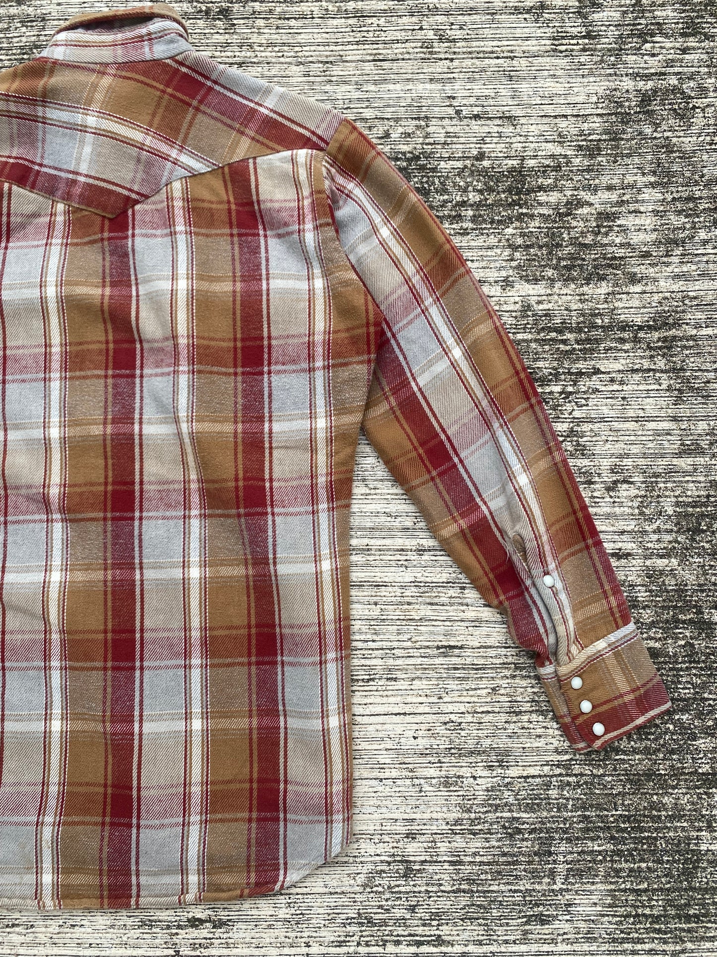 Vintage 1970s-80s Key Western Pearl Snap Flannel Shirt