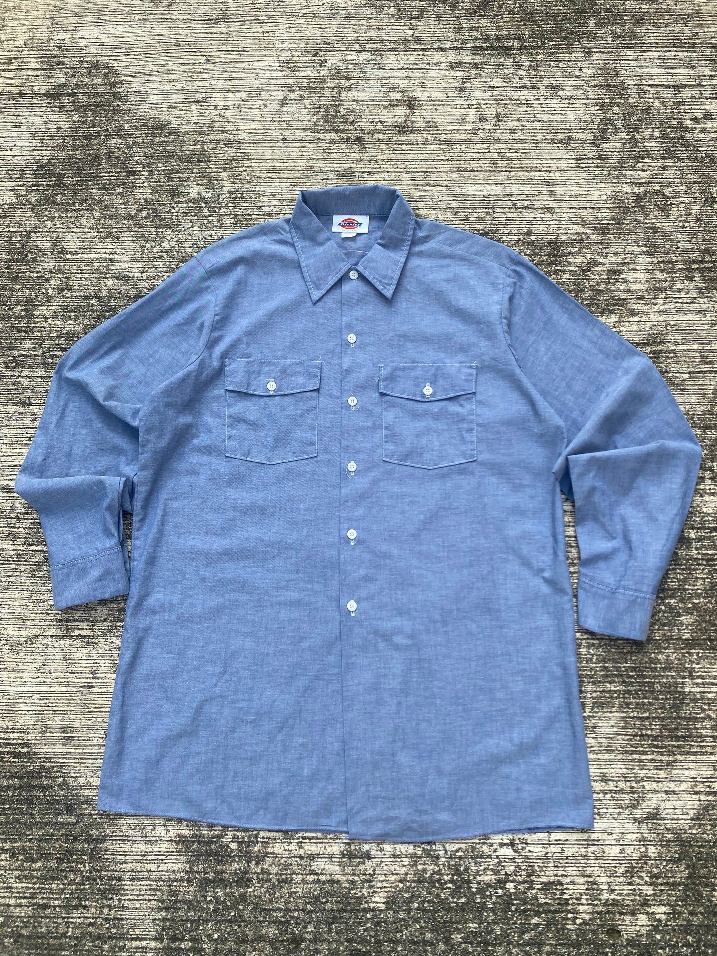Vintage 1980s-90s Dickies Chambray Work Shirt