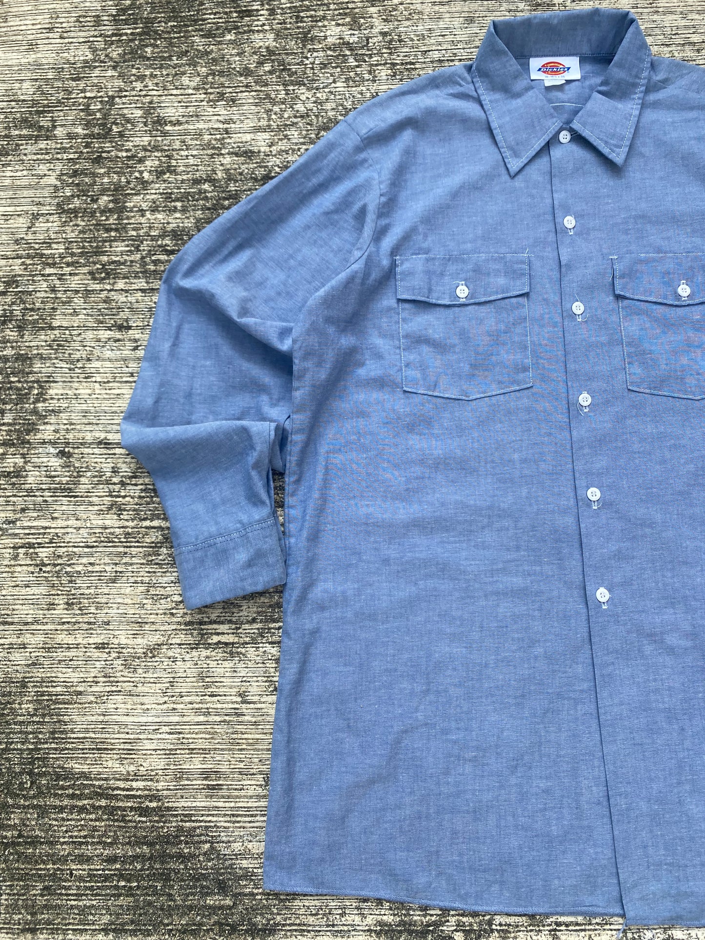 Vintage 1980s-90s Dickies Chambray Work Shirt