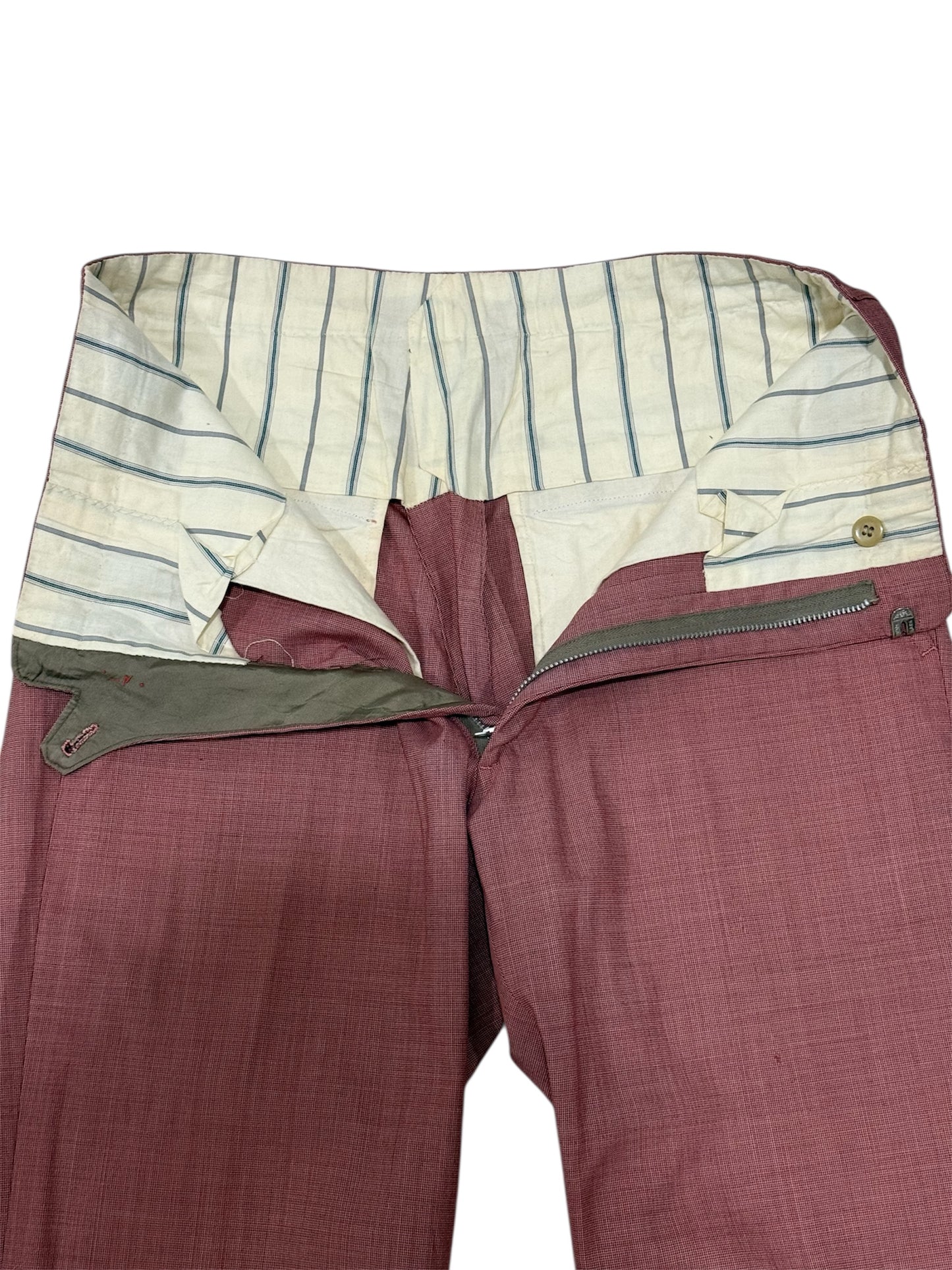 Vintage 1960s-70s European Tailored Wool-Blend Slacks