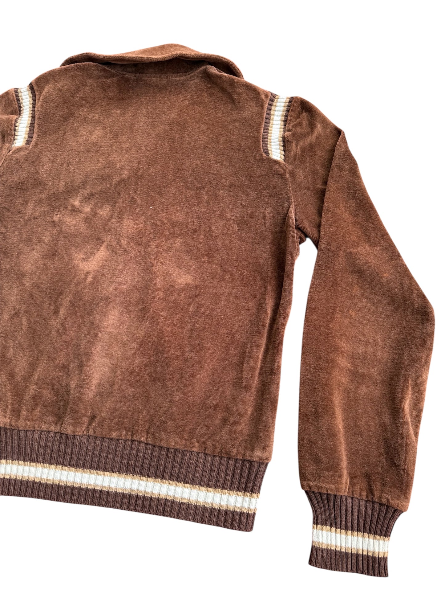 Vintage 1970s Sears The Men’s Store Brown Velour Knit Top