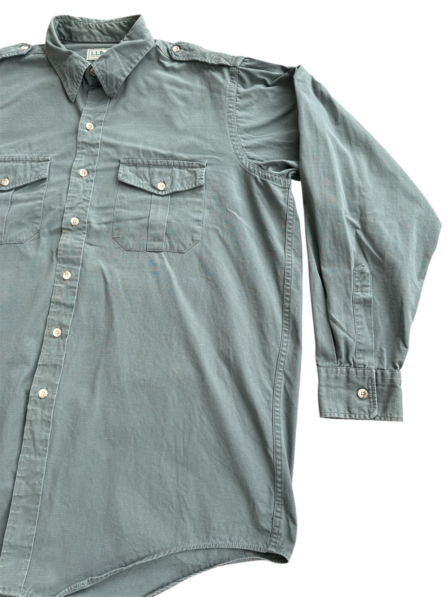 Vintage L.L. Bean Utility Ripstop Shirt Made in USA