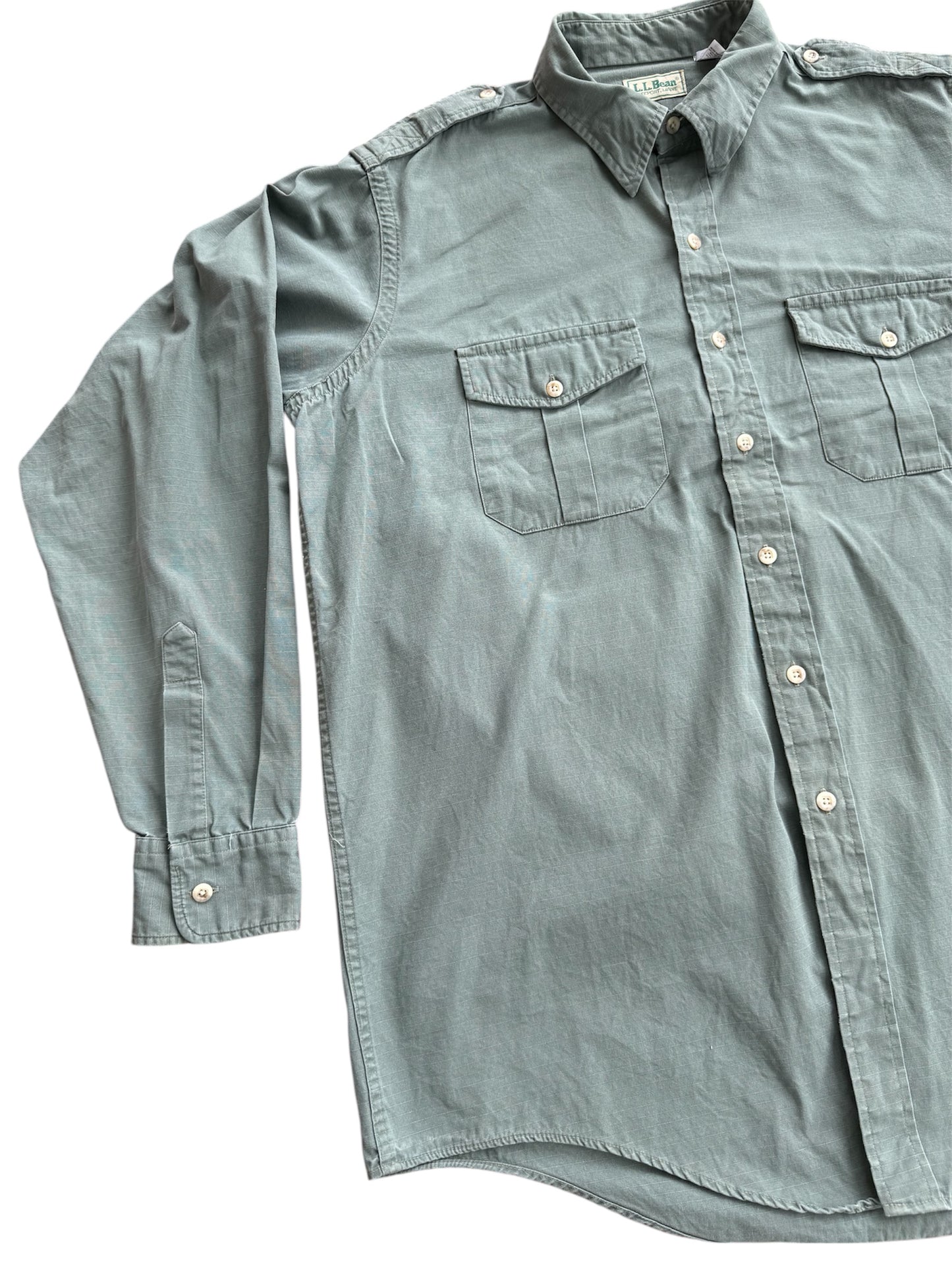 Vintage L.L. Bean Utility Ripstop Shirt Made in USA