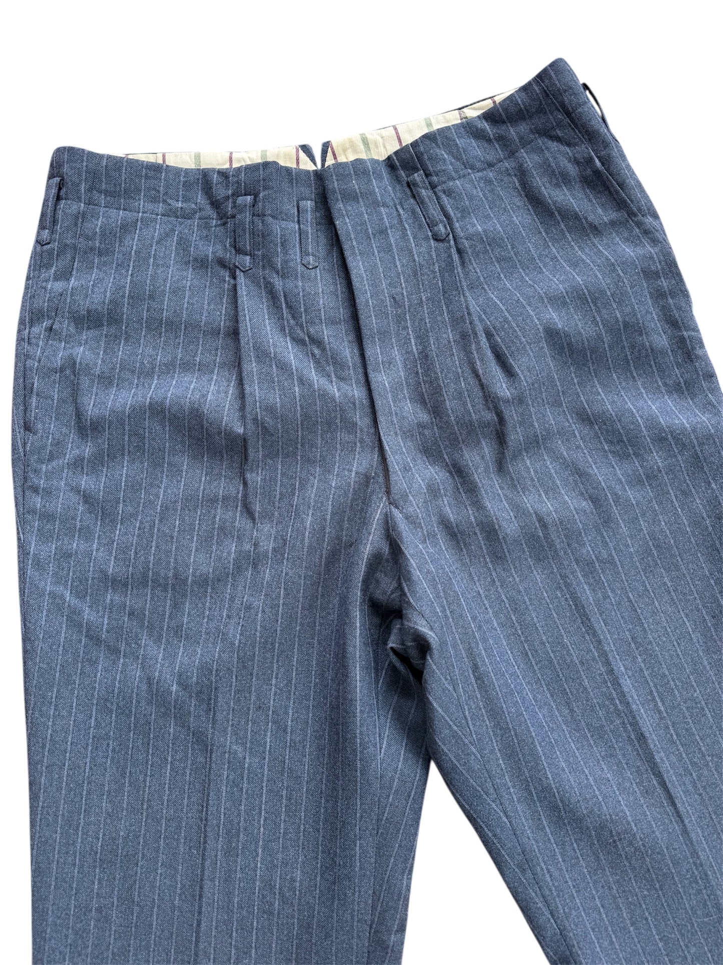 Vintage 1950s European Pinstripe Wool Trousers