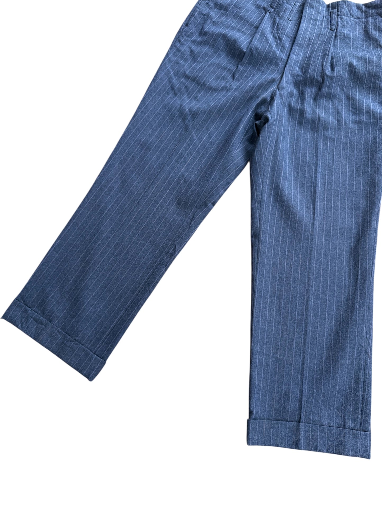 Vintage 1950s European Pinstripe Wool Trousers