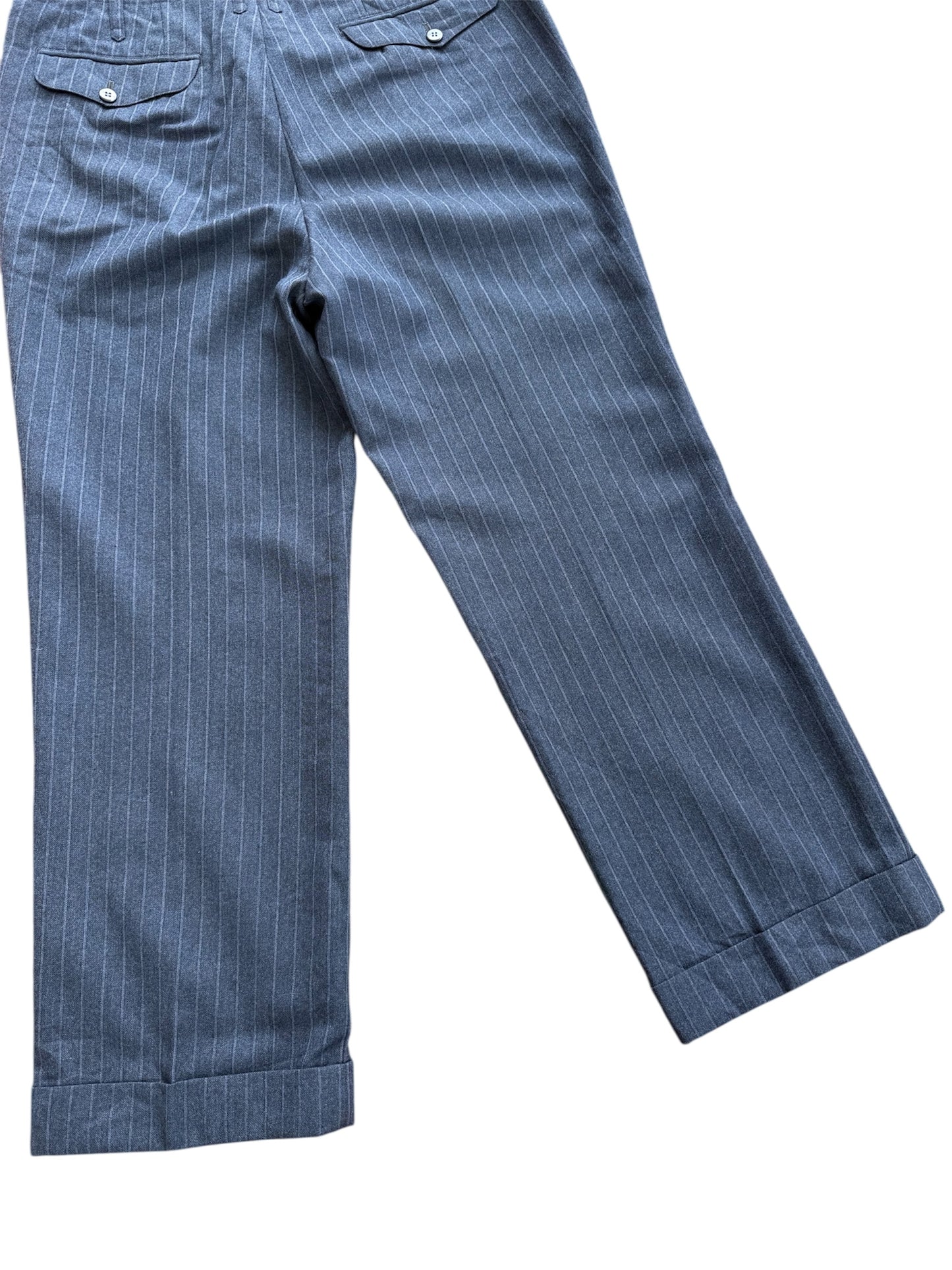 Vintage 1950s European Pinstripe Wool Trousers