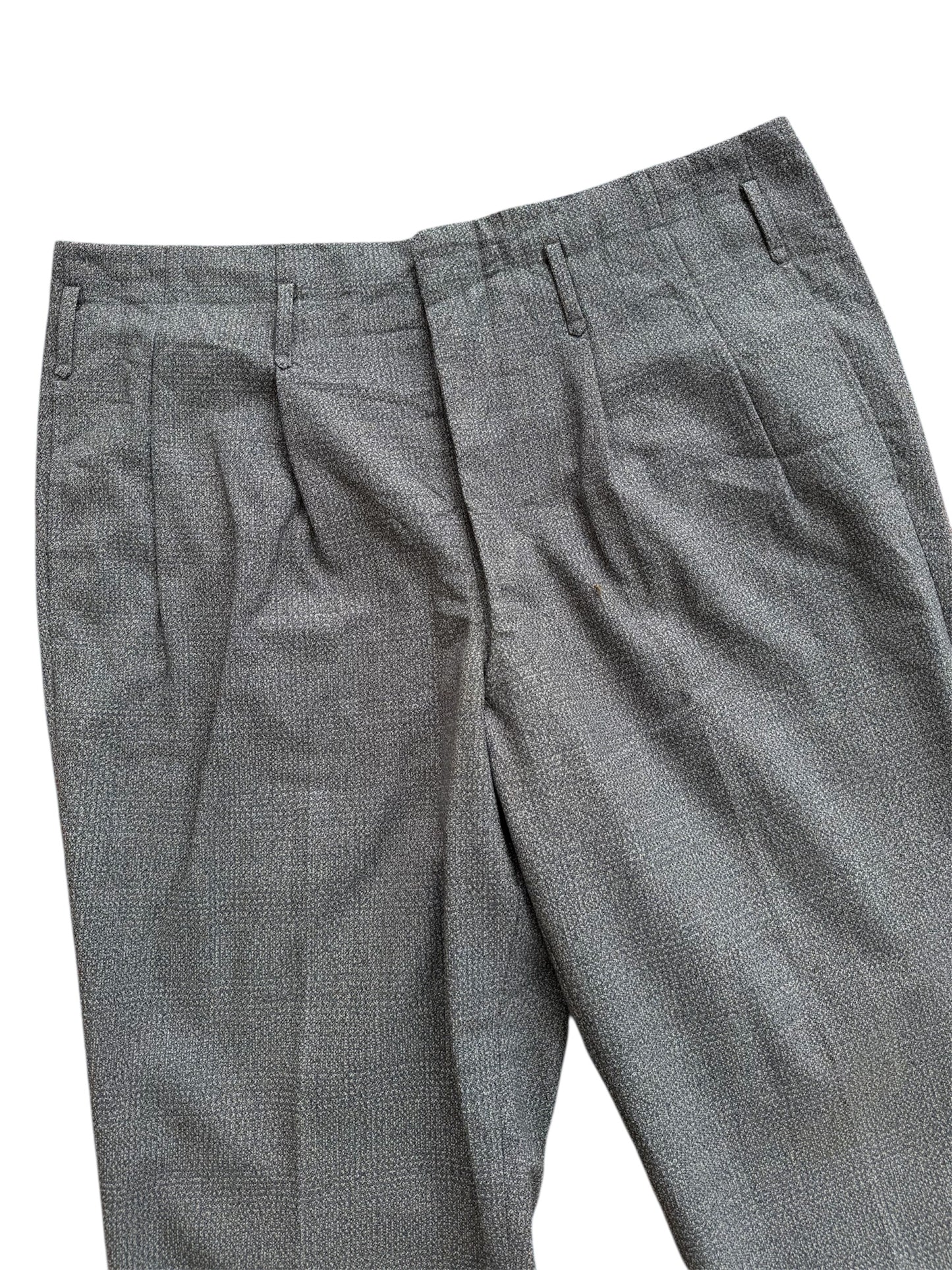 Vintage 1950s European Textured Wool Trousers