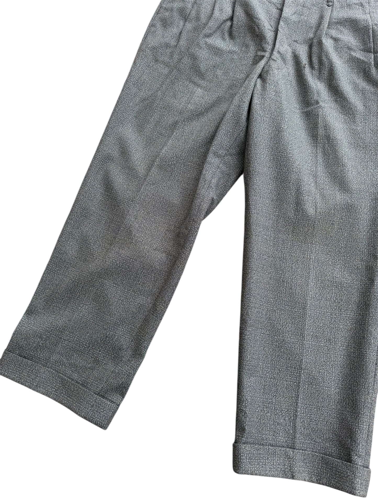 Vintage 1950s European Textured Wool Trousers