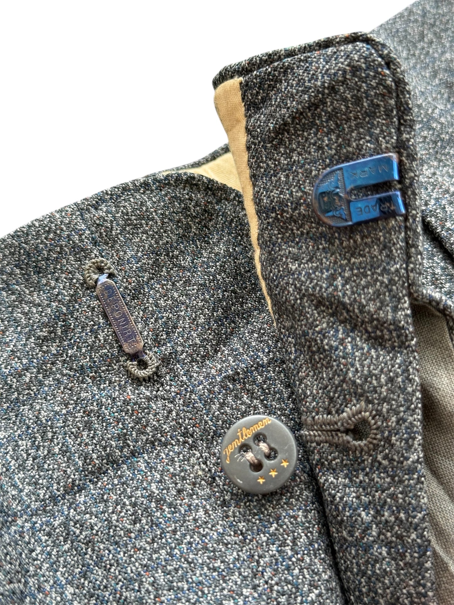Vintage 1950s European Textured Wool Trousers