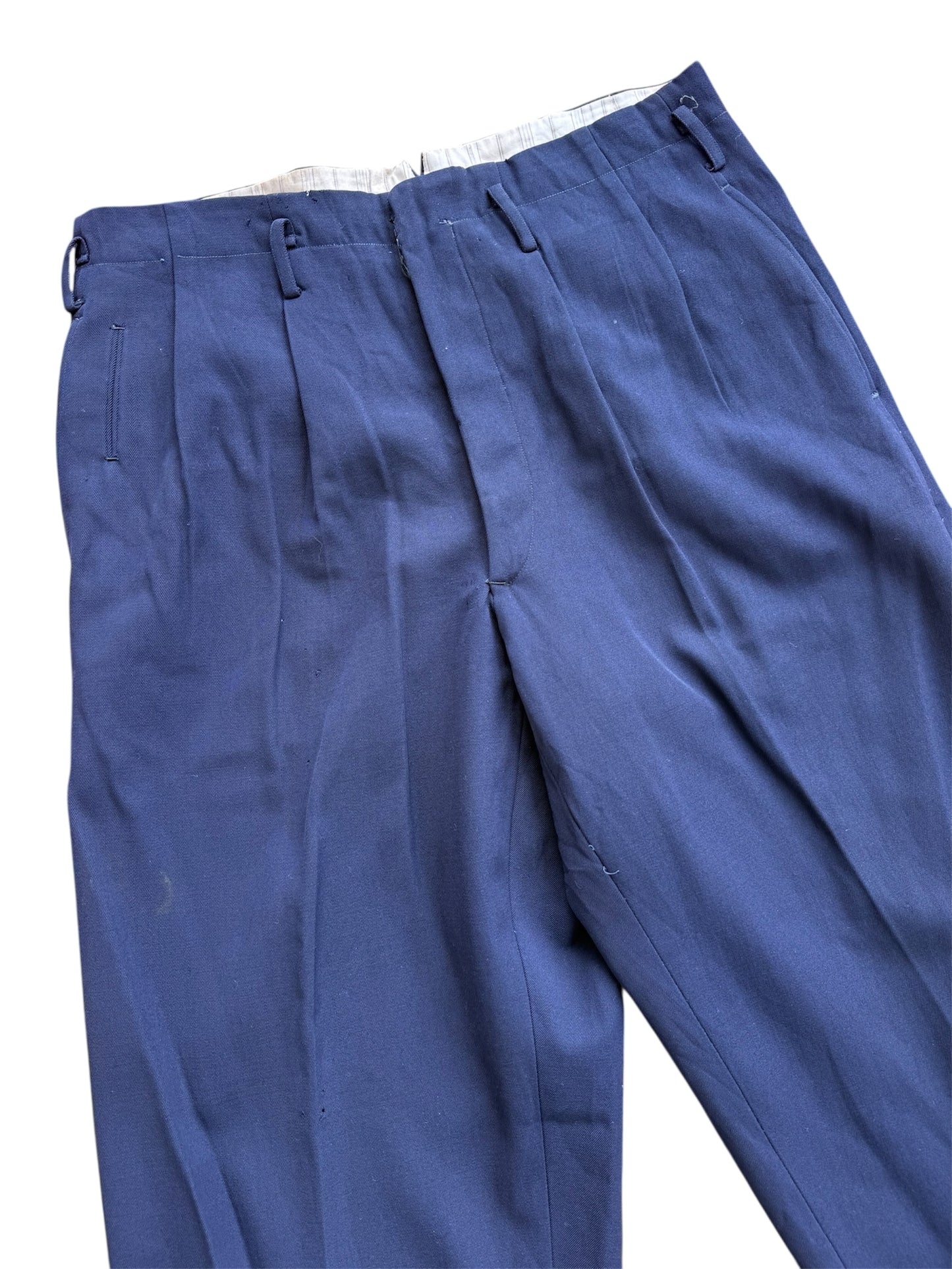 Vintage 1950s European Navy Wool Trousers