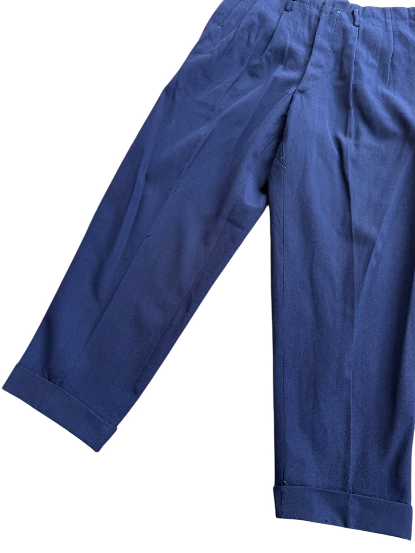 Vintage 1950s European Navy Wool Trousers