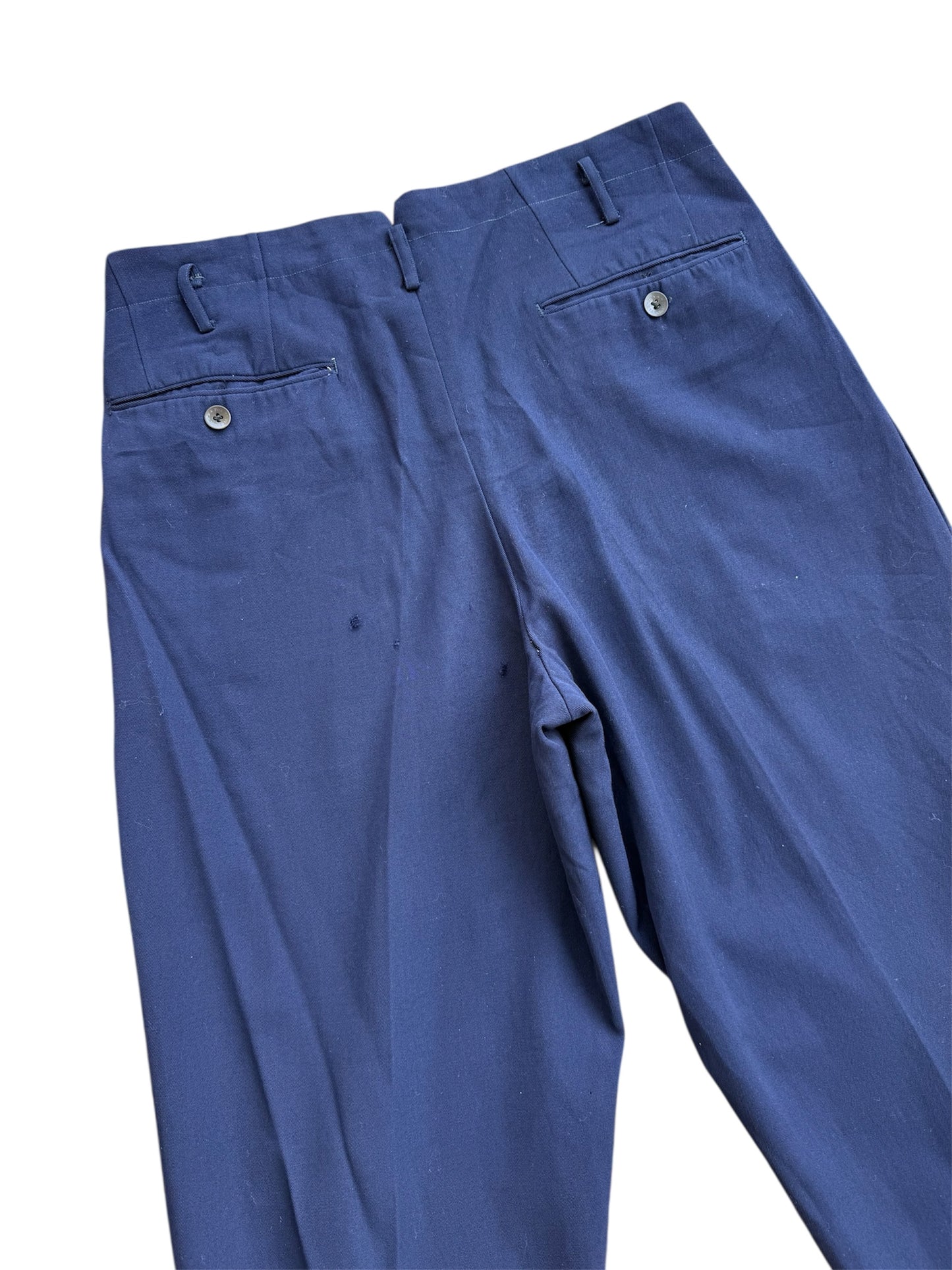 Vintage 1950s European Navy Wool Trousers
