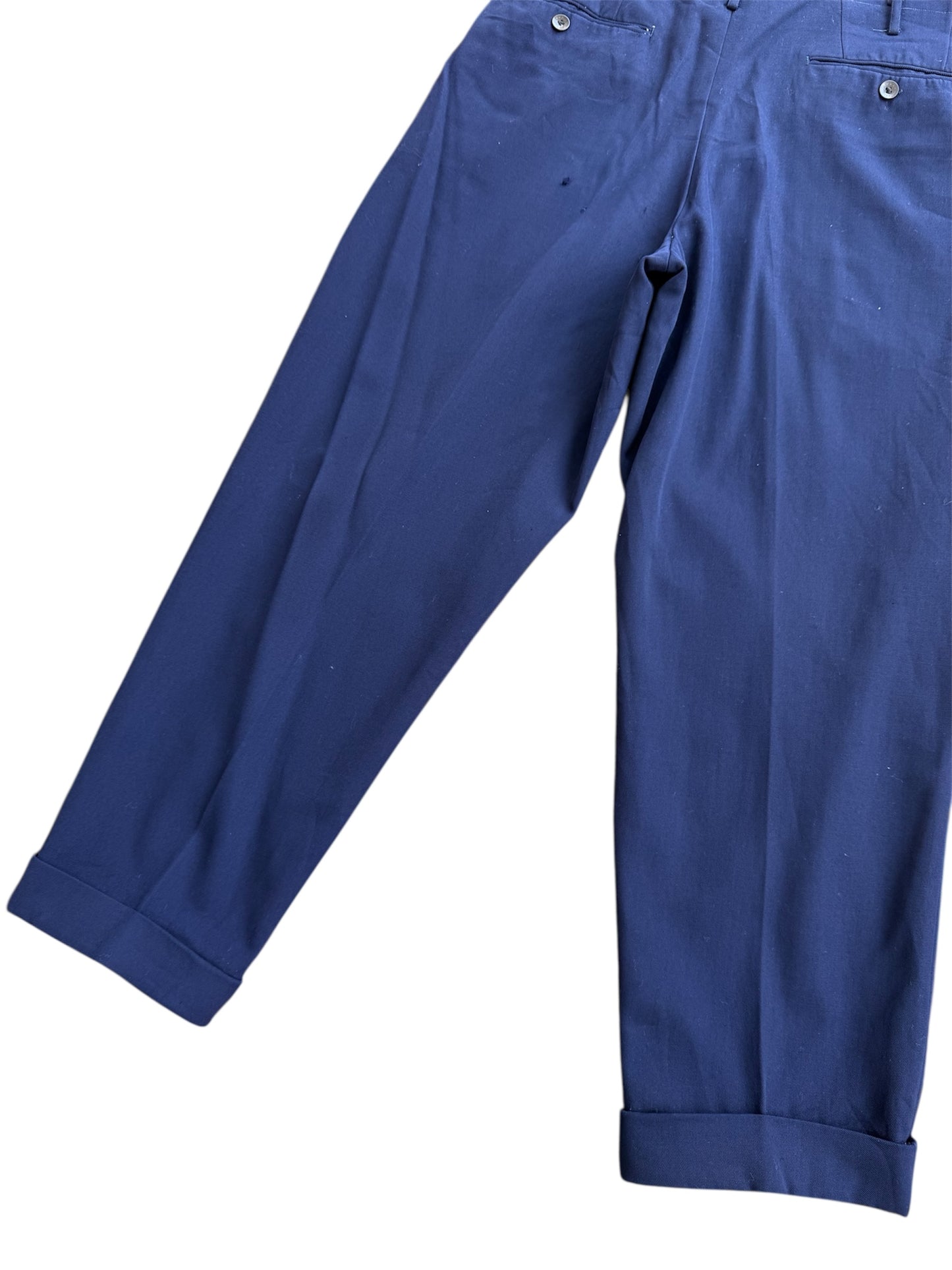 Vintage 1950s European Navy Wool Trousers
