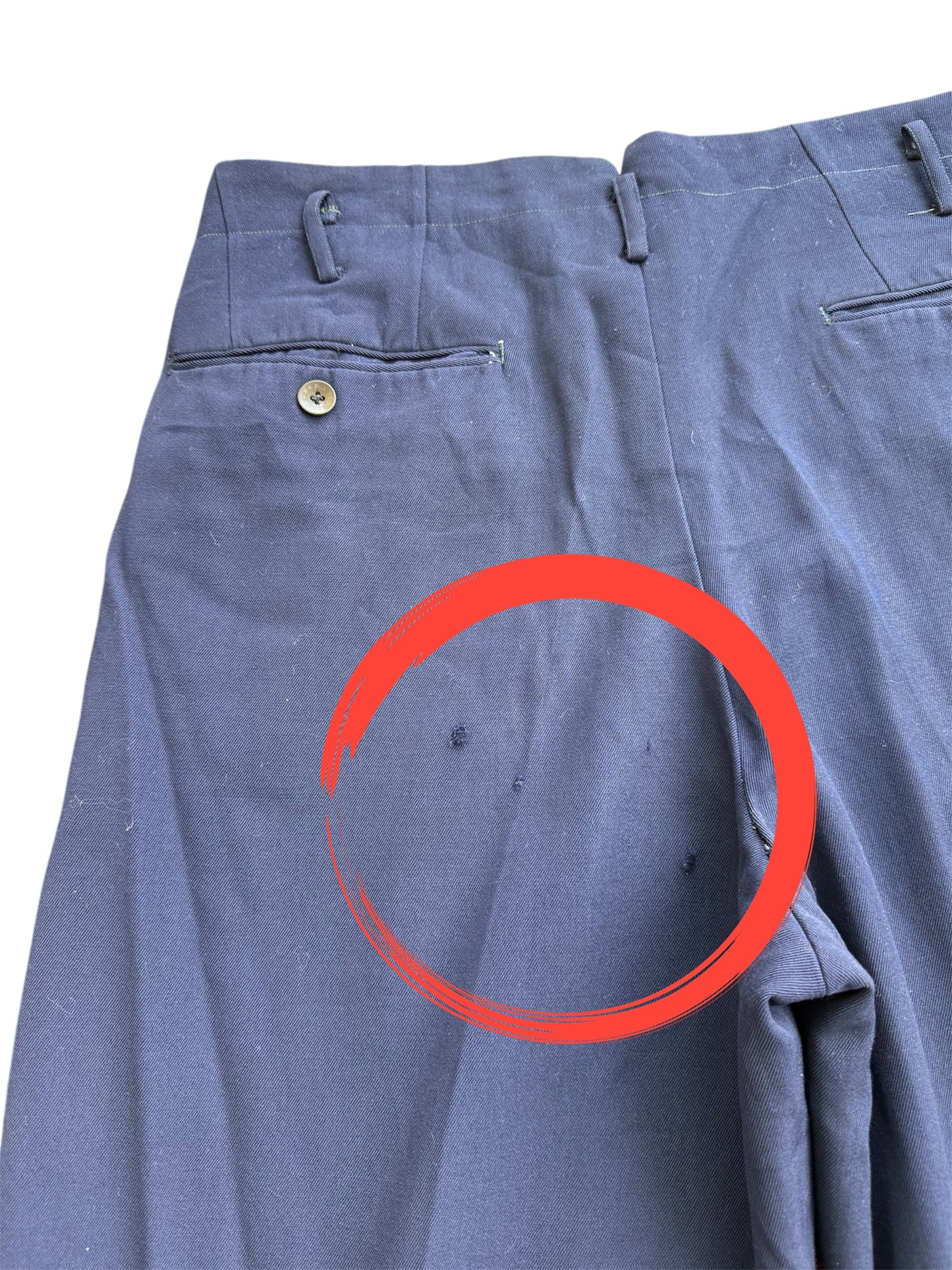 Vintage 1950s European Navy Wool Trousers