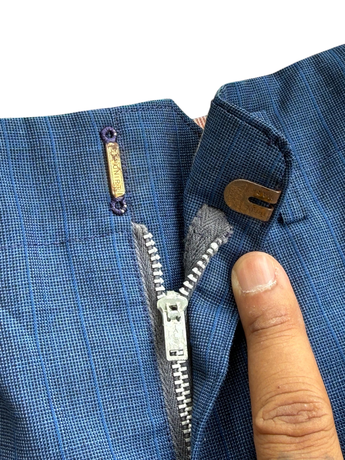 Vintage 1960s European Sky Blue Wool Trousers