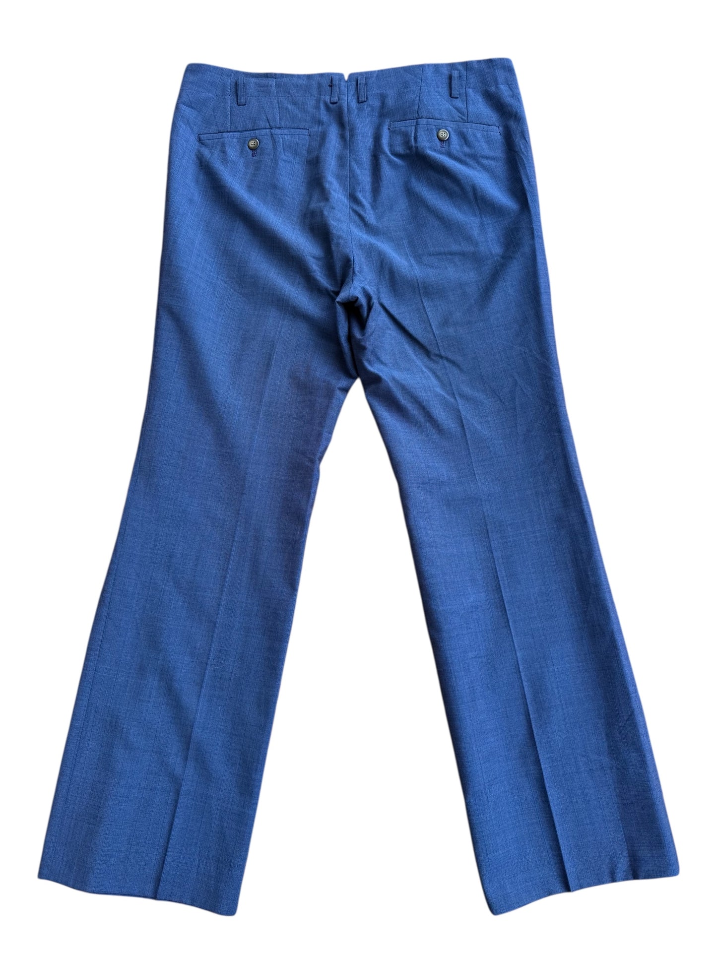 Vintage 1960s European Sky Blue Wool Trousers