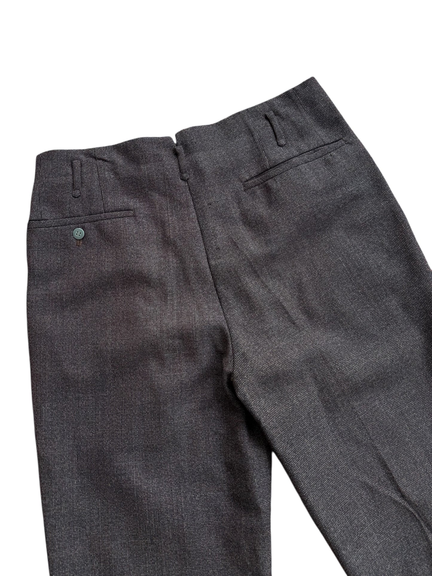 Vintage 1960s Japanese Bespoke Wool Tweed Trousers Sato Tailor Otaru