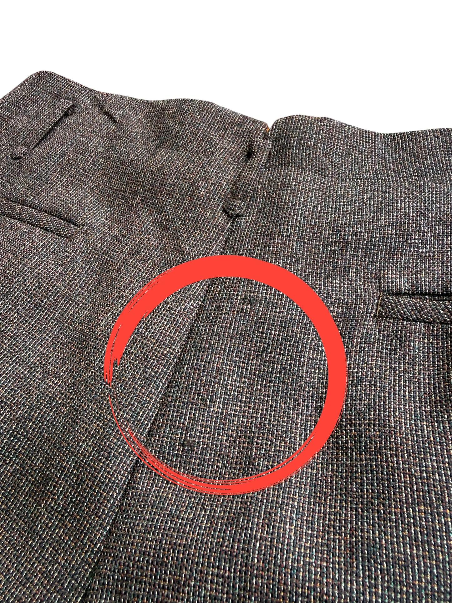 Vintage 1960s Japanese Bespoke Wool Tweed Trousers Sato Tailor Otaru
