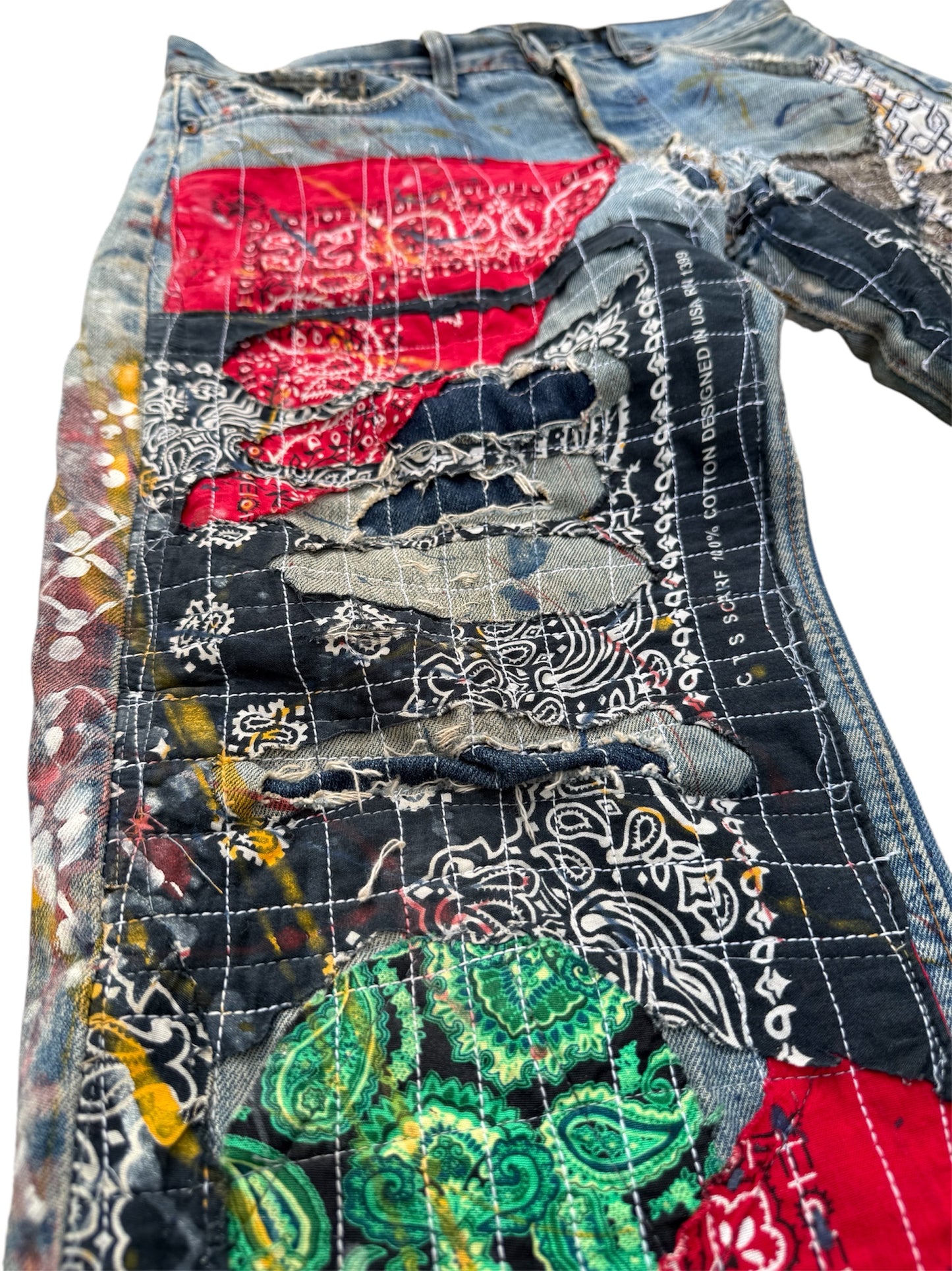 Vintage 1970s Levi’s 501 Boro Patchwork Denim