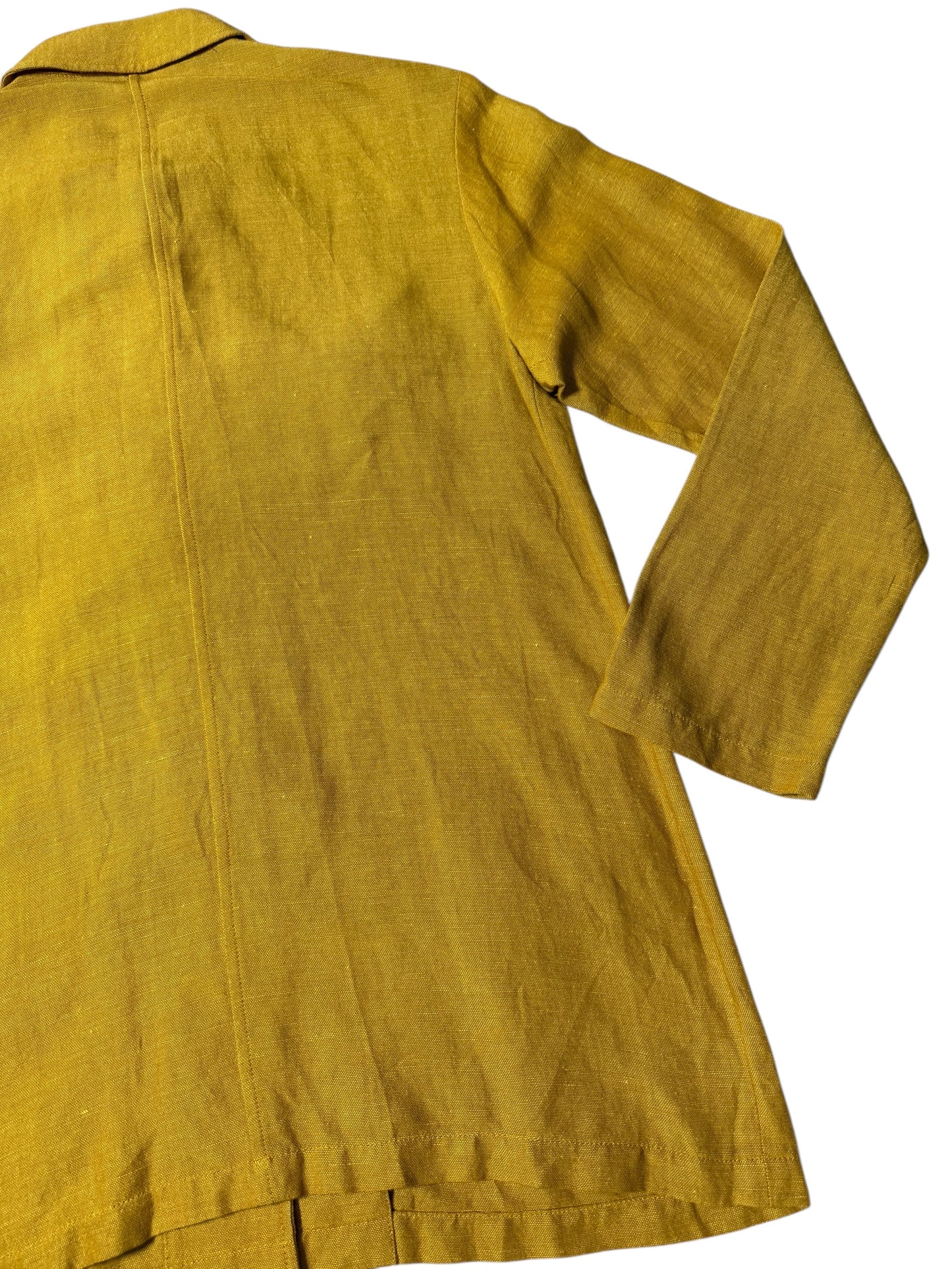 Vintage Japanese Safari Military Jacket June July August Mustard Yellow