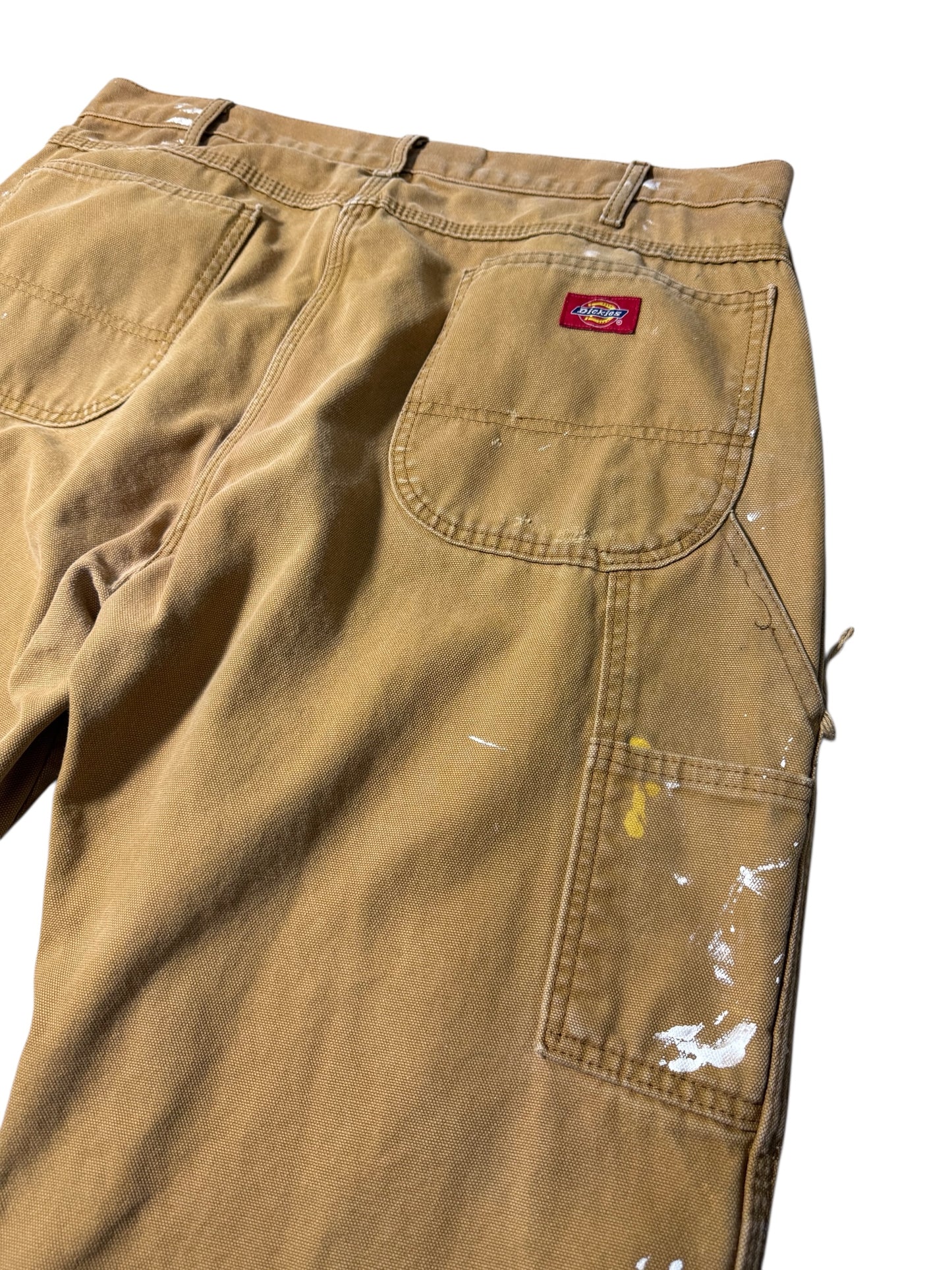 Dickies Work Pants Heavy Paint Splatter Destroyed Pocket