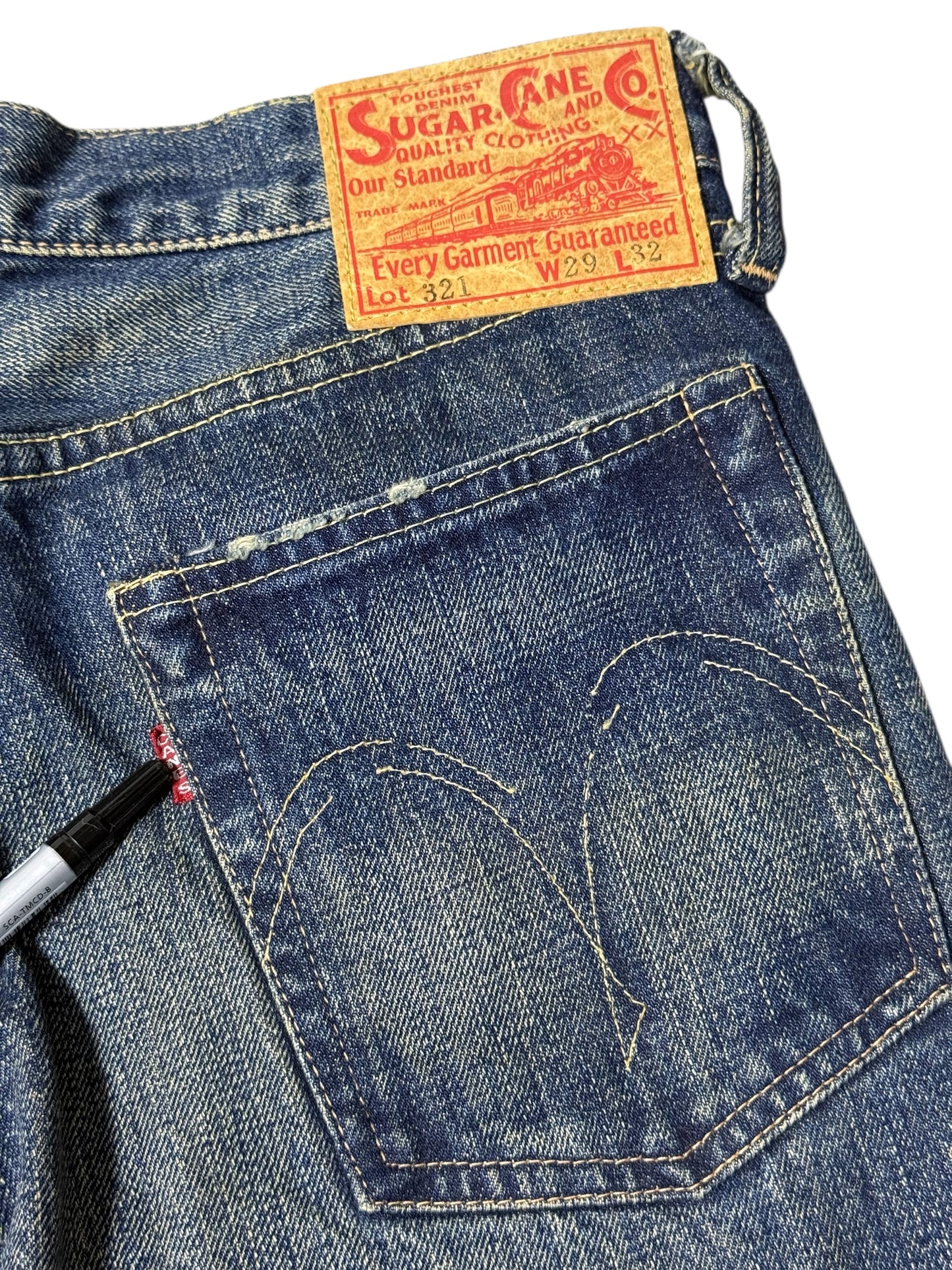 Sugar Cane Lot 321 Vintage Denim Jeans Flare Cut