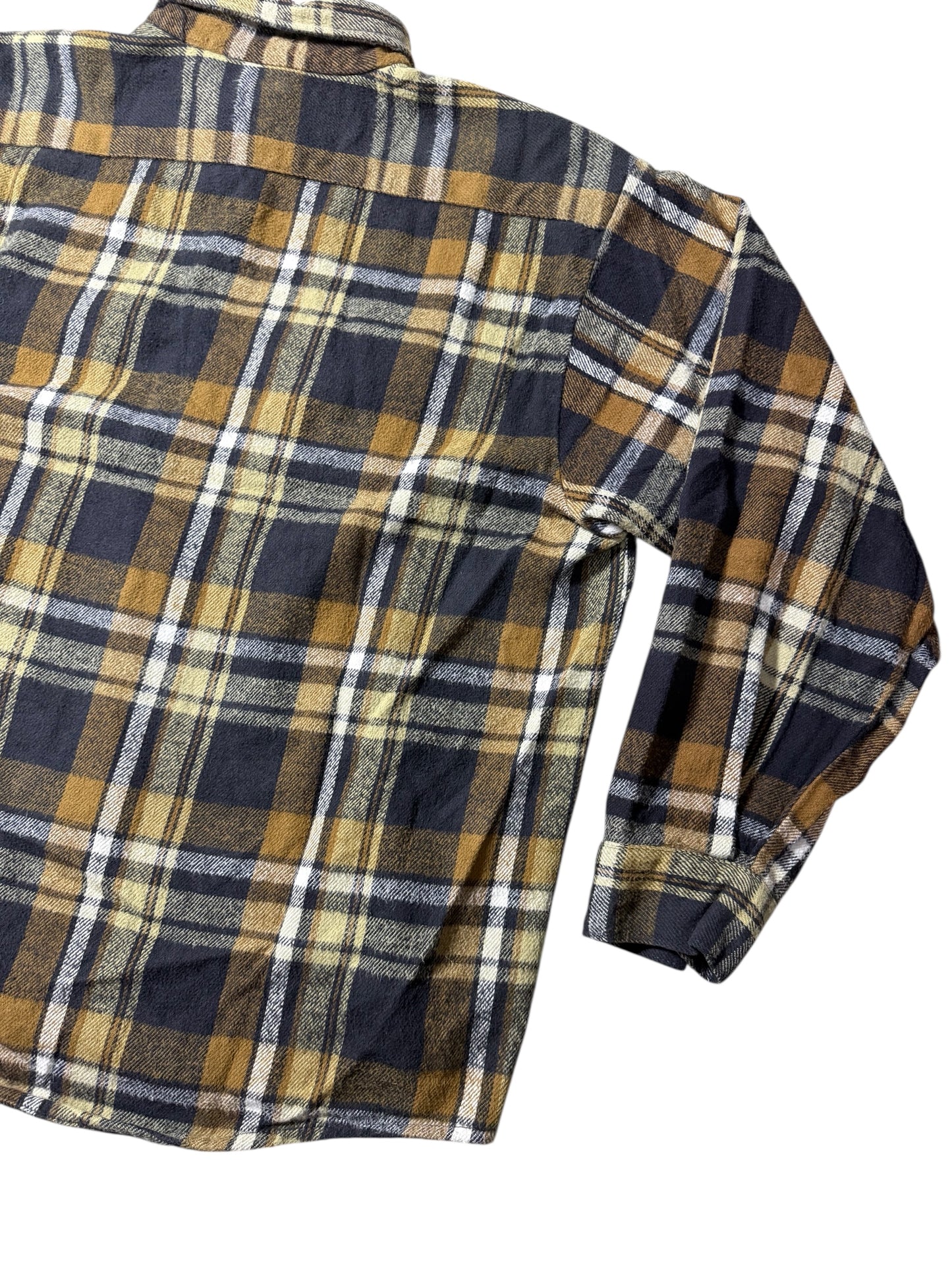 Vintage Five Brother Plaid Flannel Work Shirt Made In Usa