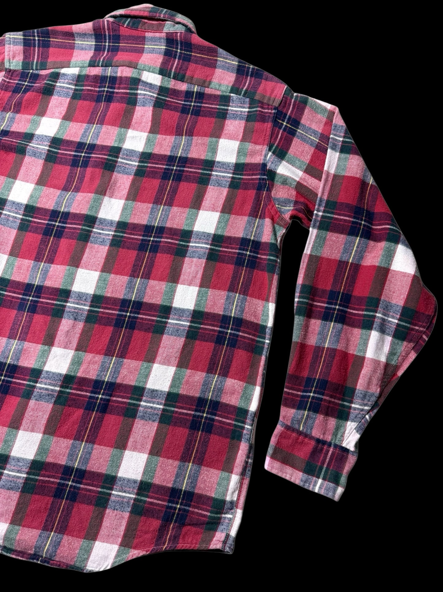 Vintage 1980s L.L.Bean Plaid Flannel Shirt Made in USA Button Down