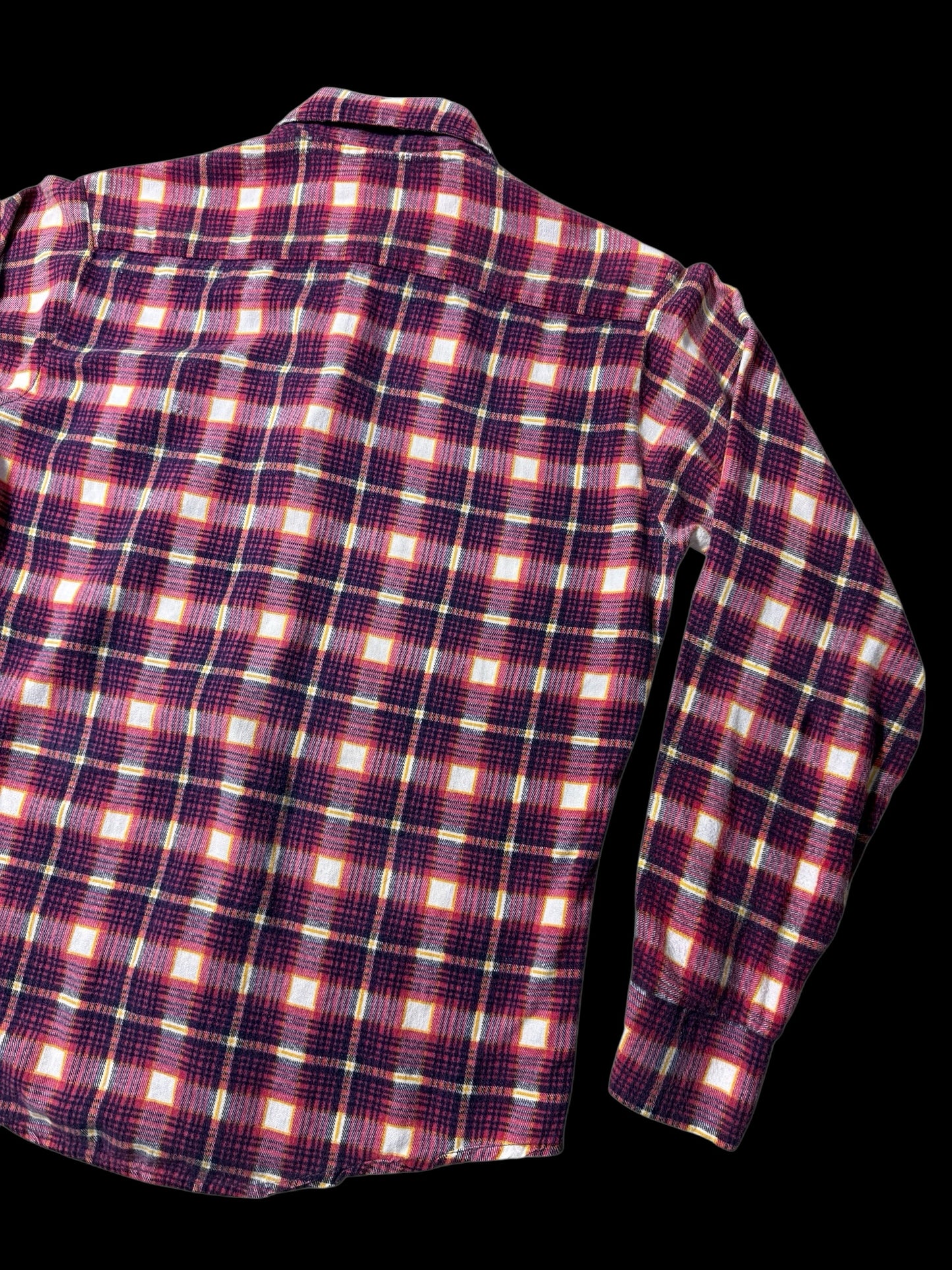 Vintage 1970s Prest-Rite Plaid Flannel Shirt Permanent Press USA Made