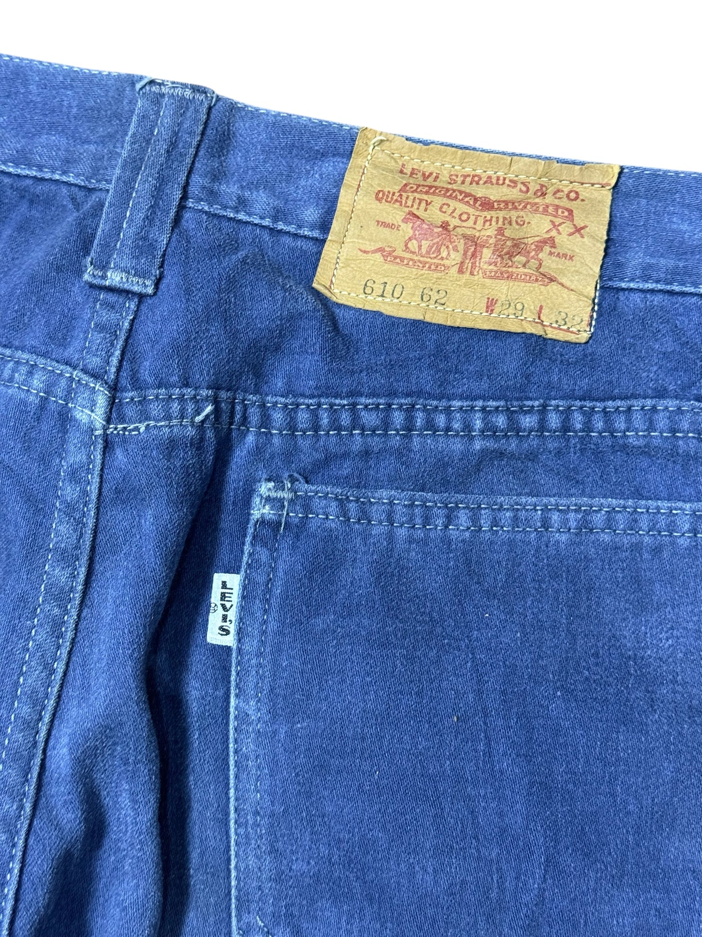Vintage 1960s-70s Levis Big E Denim Jeans Blue Button Fly USA