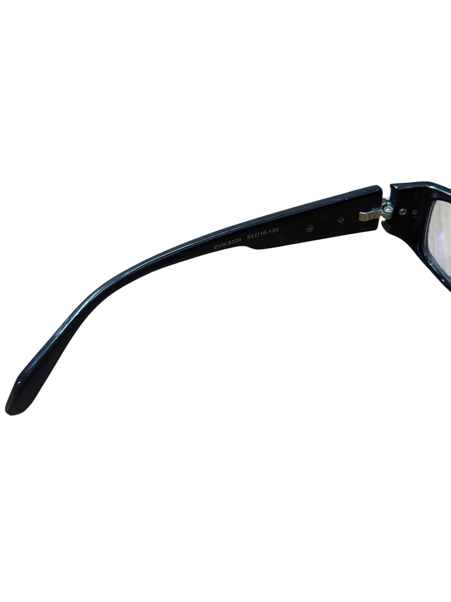 Vintage Y2K Evisu Eyeglasses Frame Slim Rectangle Black
