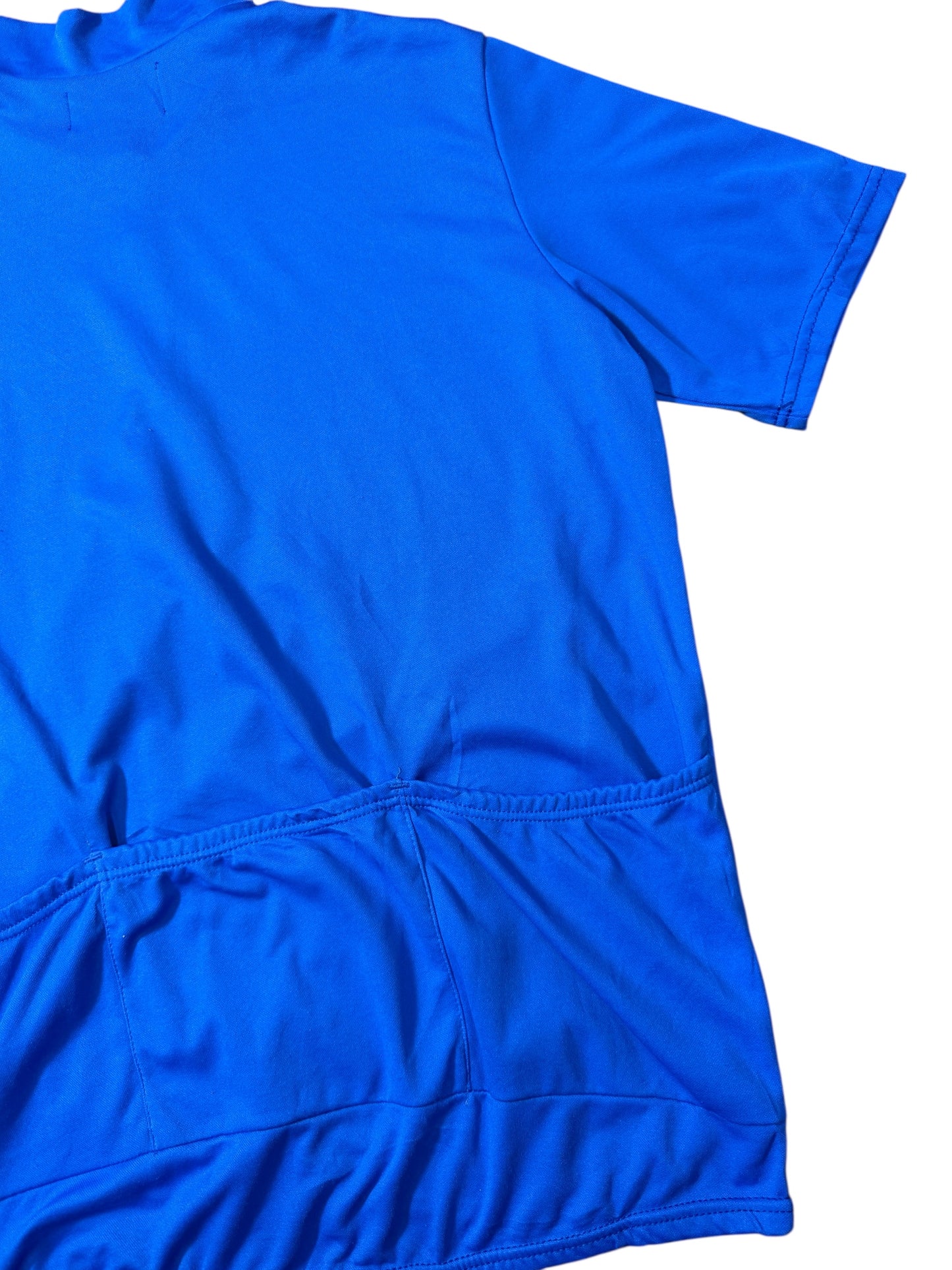 Vintage Performance Cycling Jersey Blue Half Zip Short Sleeve USA Made