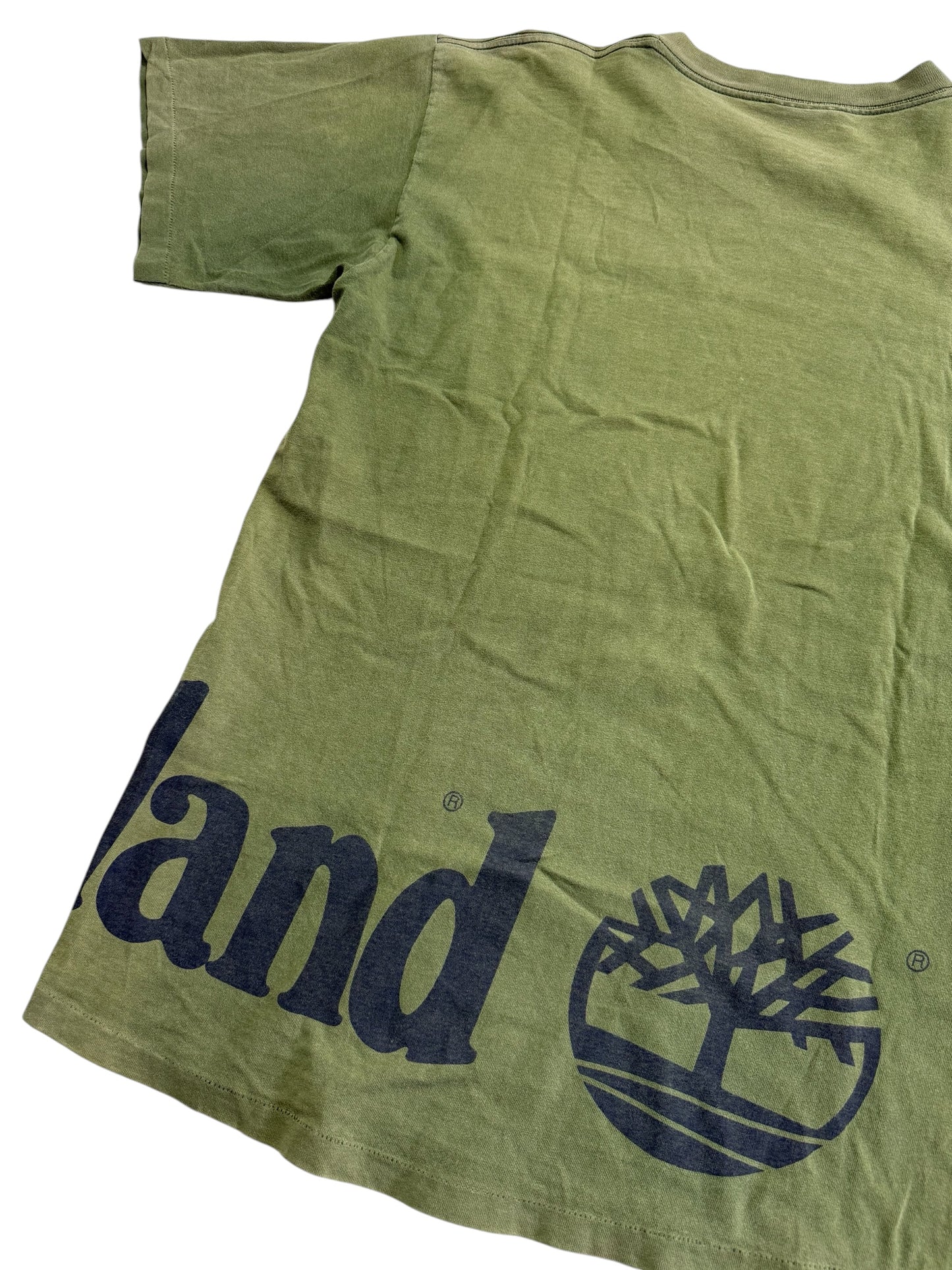 Vintage Timberland Big Logo Green Tshirt