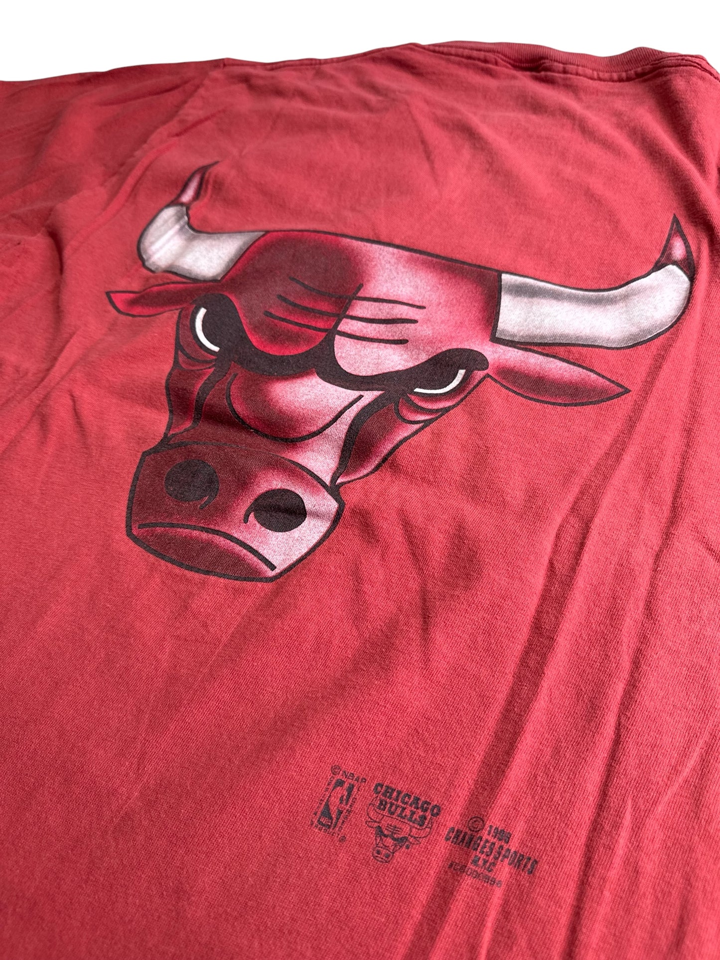 Vintage Chicago Bulls Bullswear Big Logo Back Print NBA Tshirt